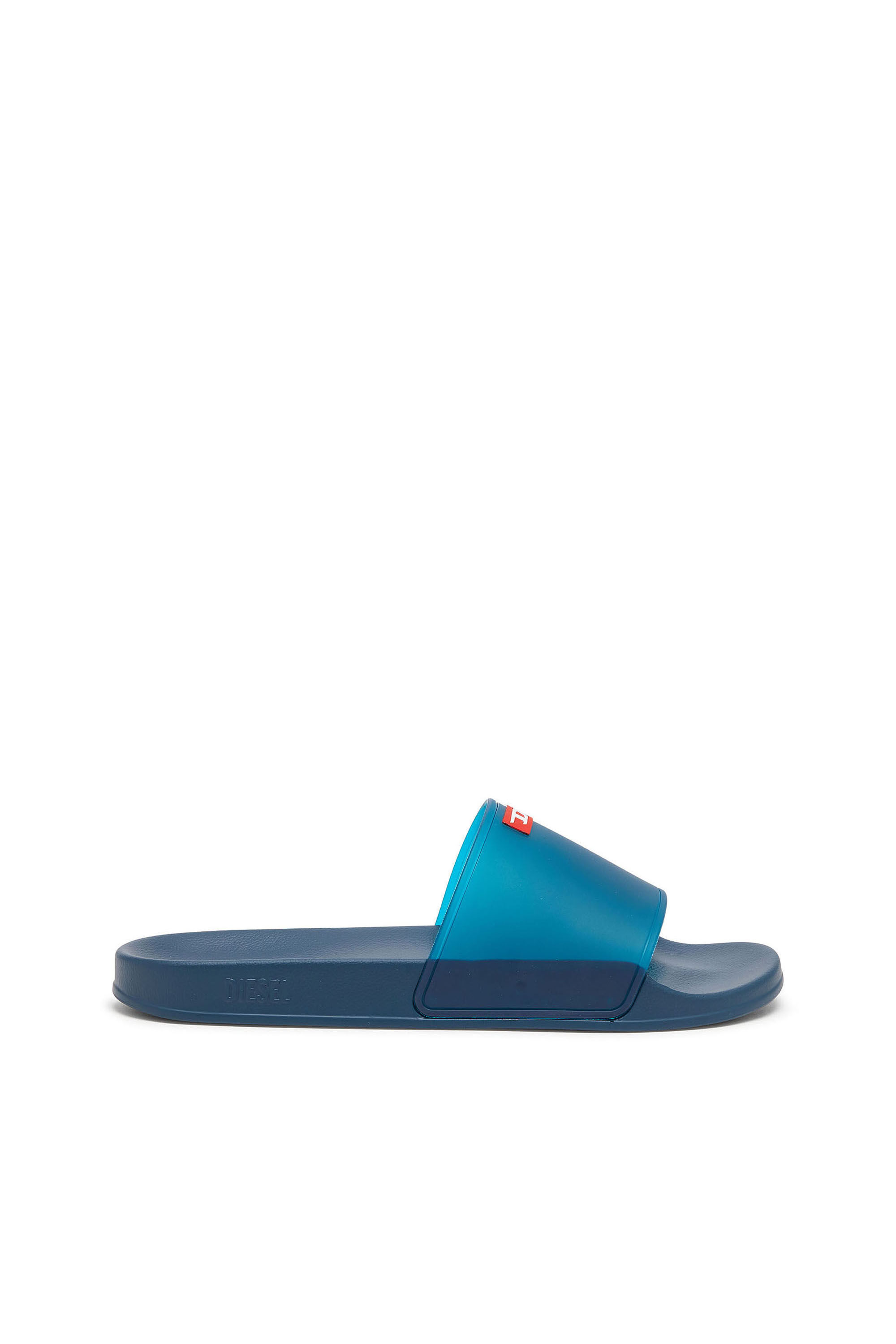 Diesel - SA-SWIM, Man's Sa-Swim - Rubber slides with transparent upper in Blue - 1
