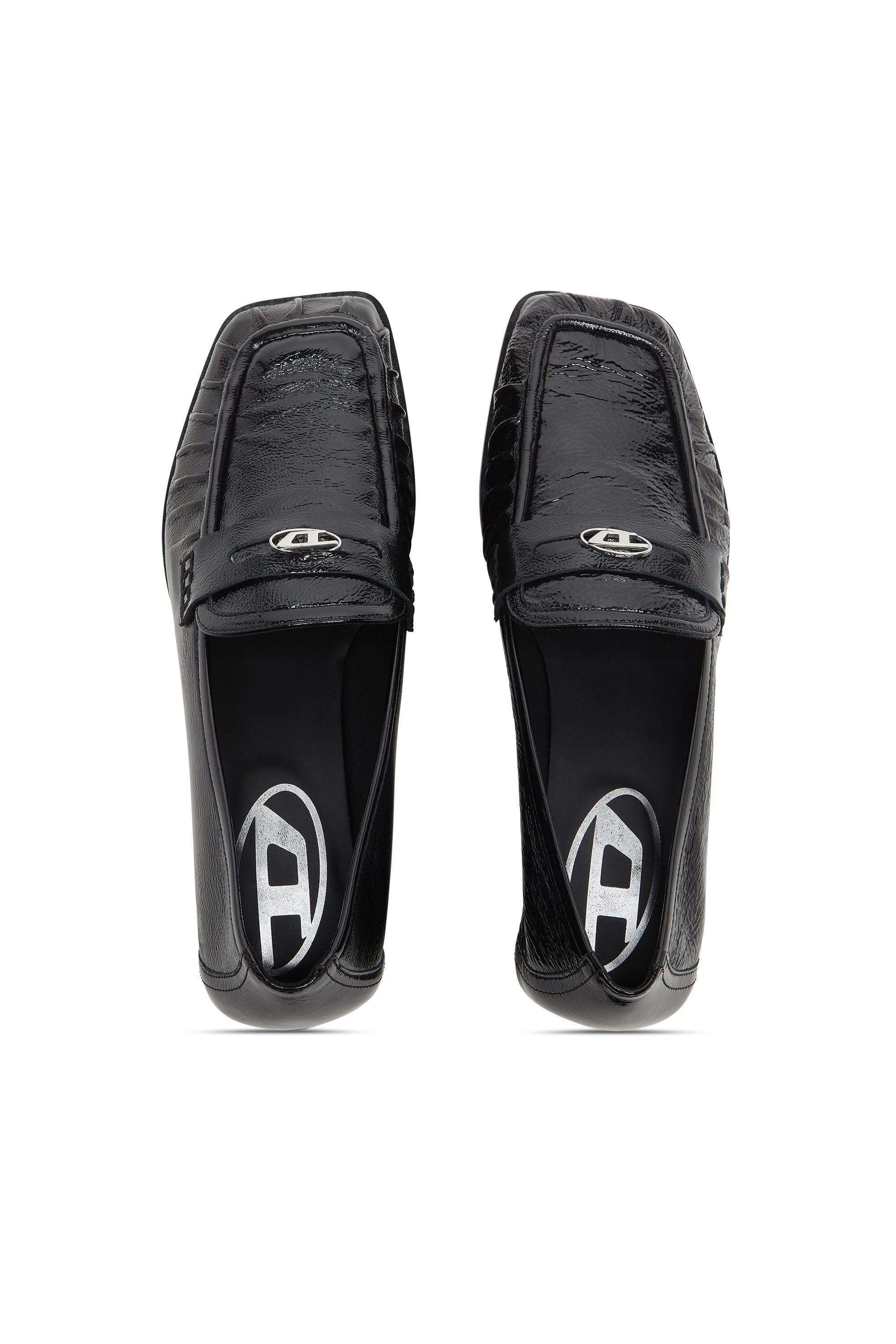Diesel - D-AMBER MOC 30, Woman's D-Amber-Penny loafers in naplak leather in Black - 4