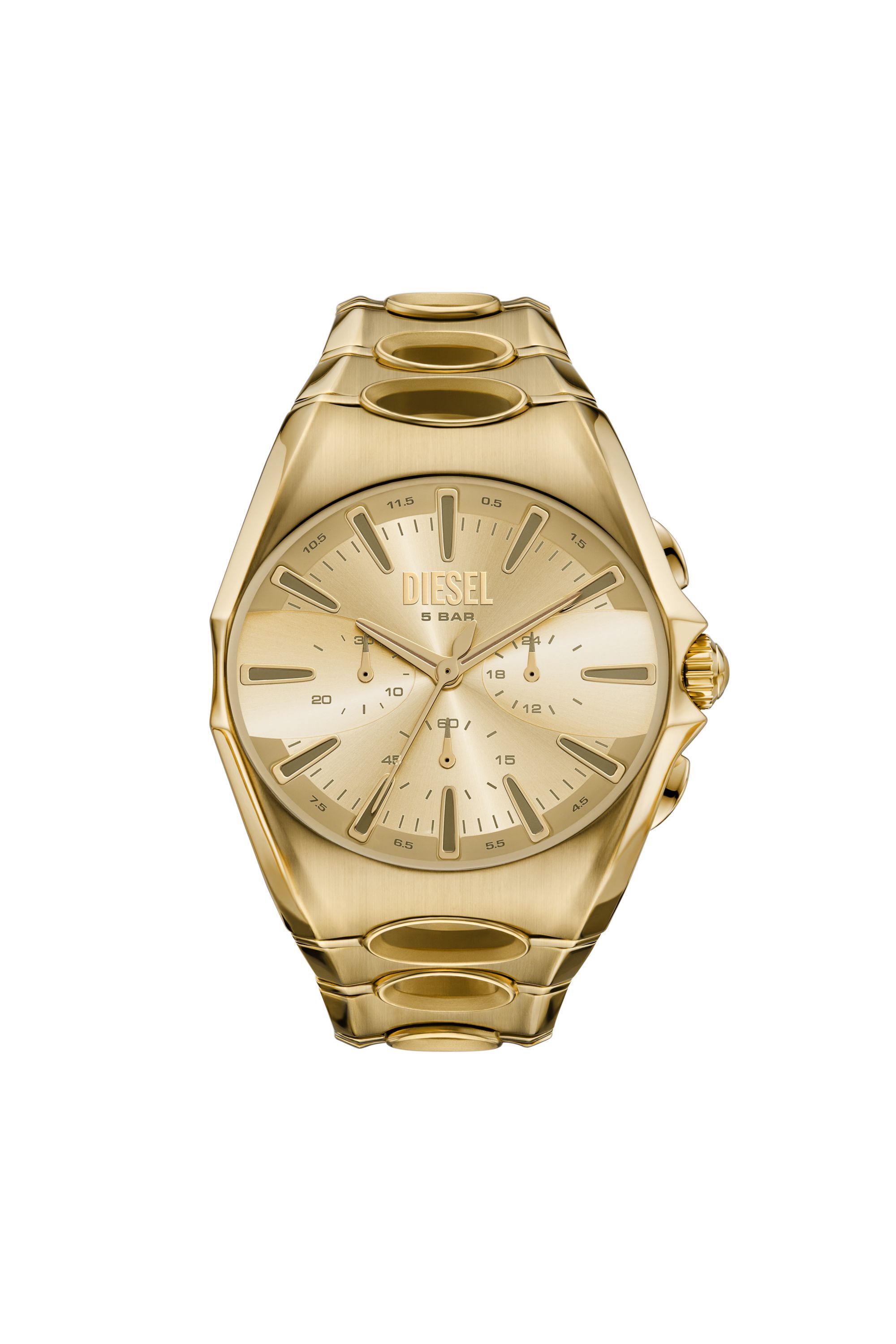 Men's D-Curve gold-tone stainless steel watch | Gold | Diesel