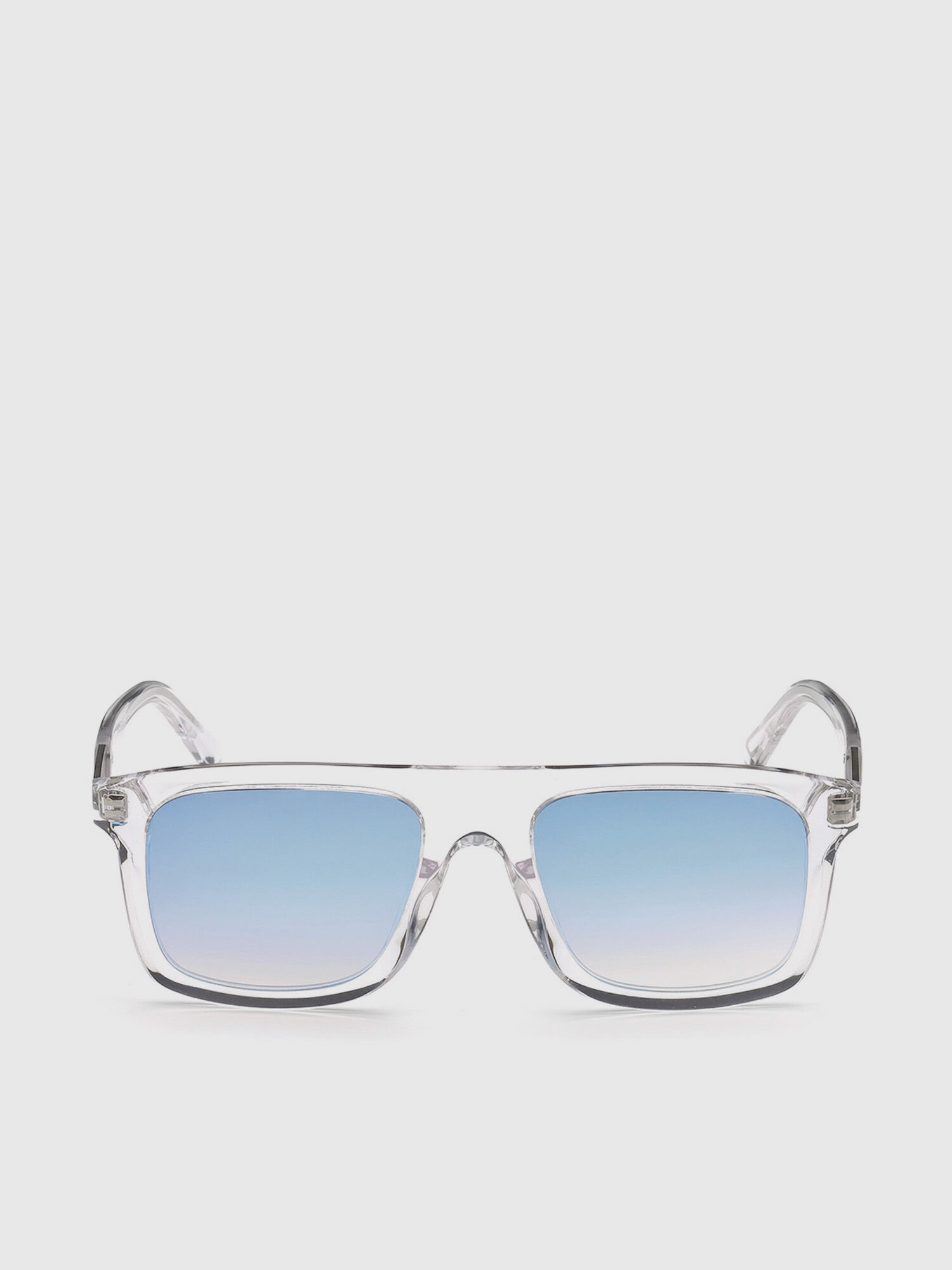 Diesel - DL0268, Male's Square eyewear with metal plaque in Generic - 1