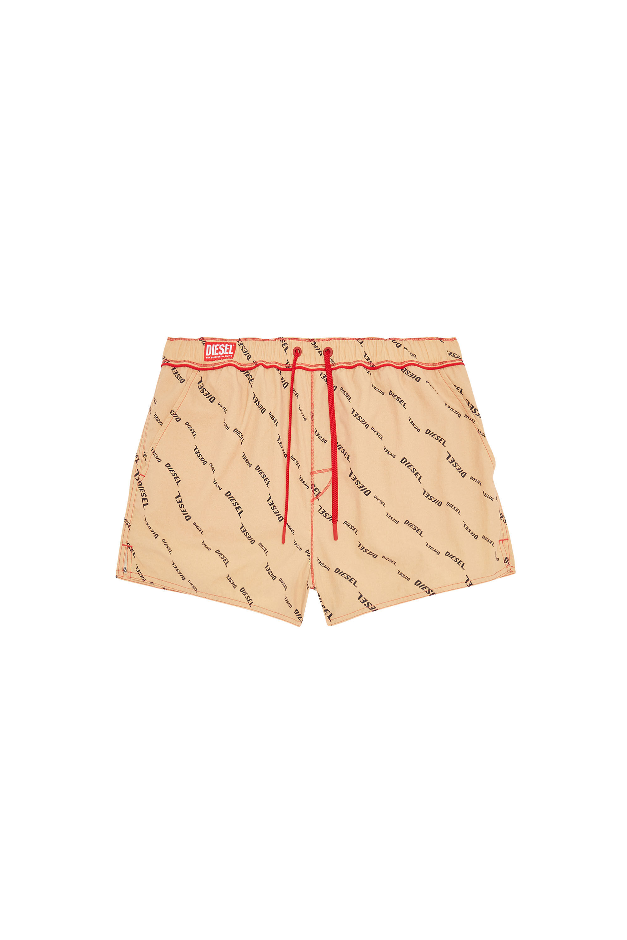 BMBX-MIKE Man: Nude swim shorts with logo print | Diesel