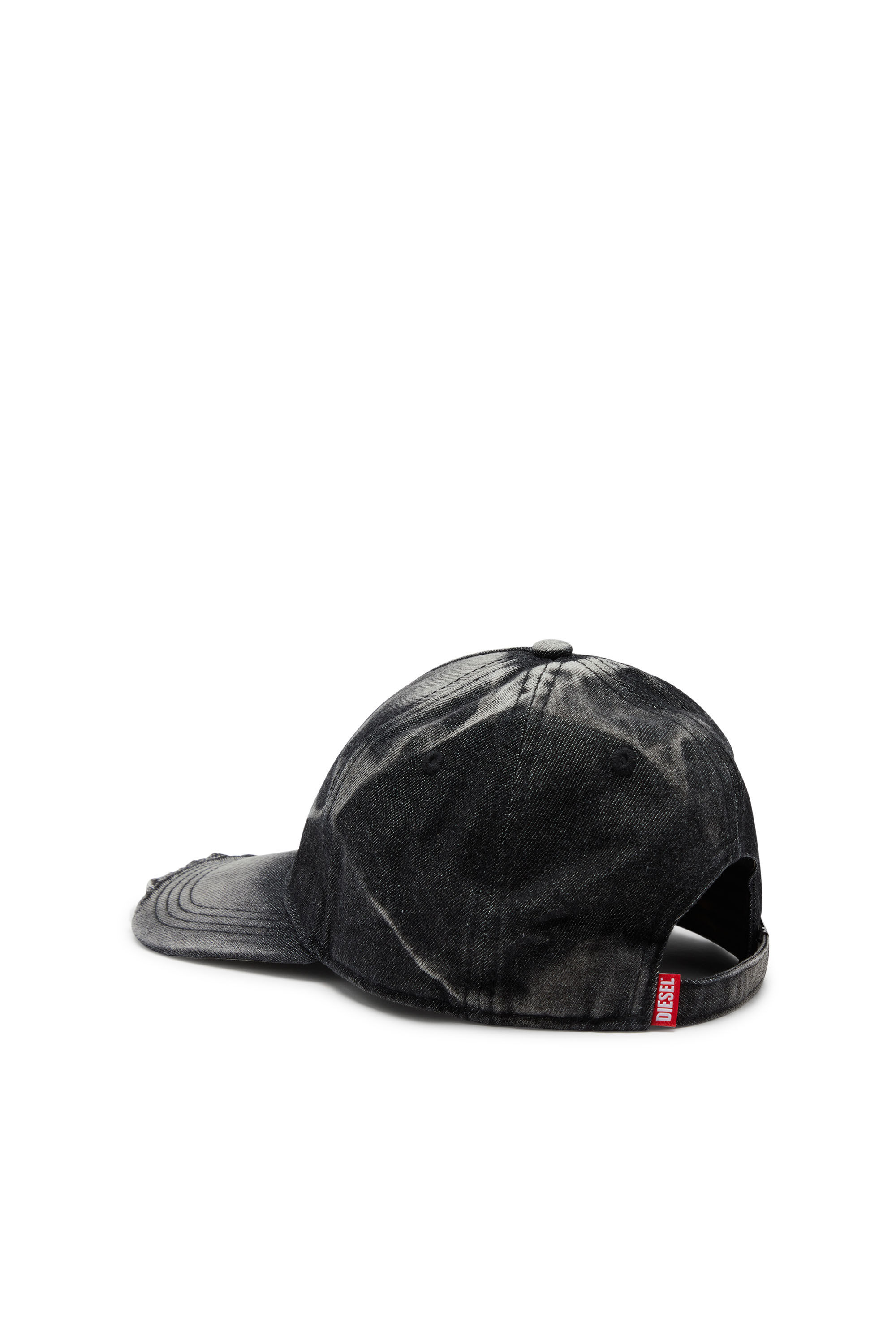 Men's Baseball cap in destroyed denim | Black | Diesel