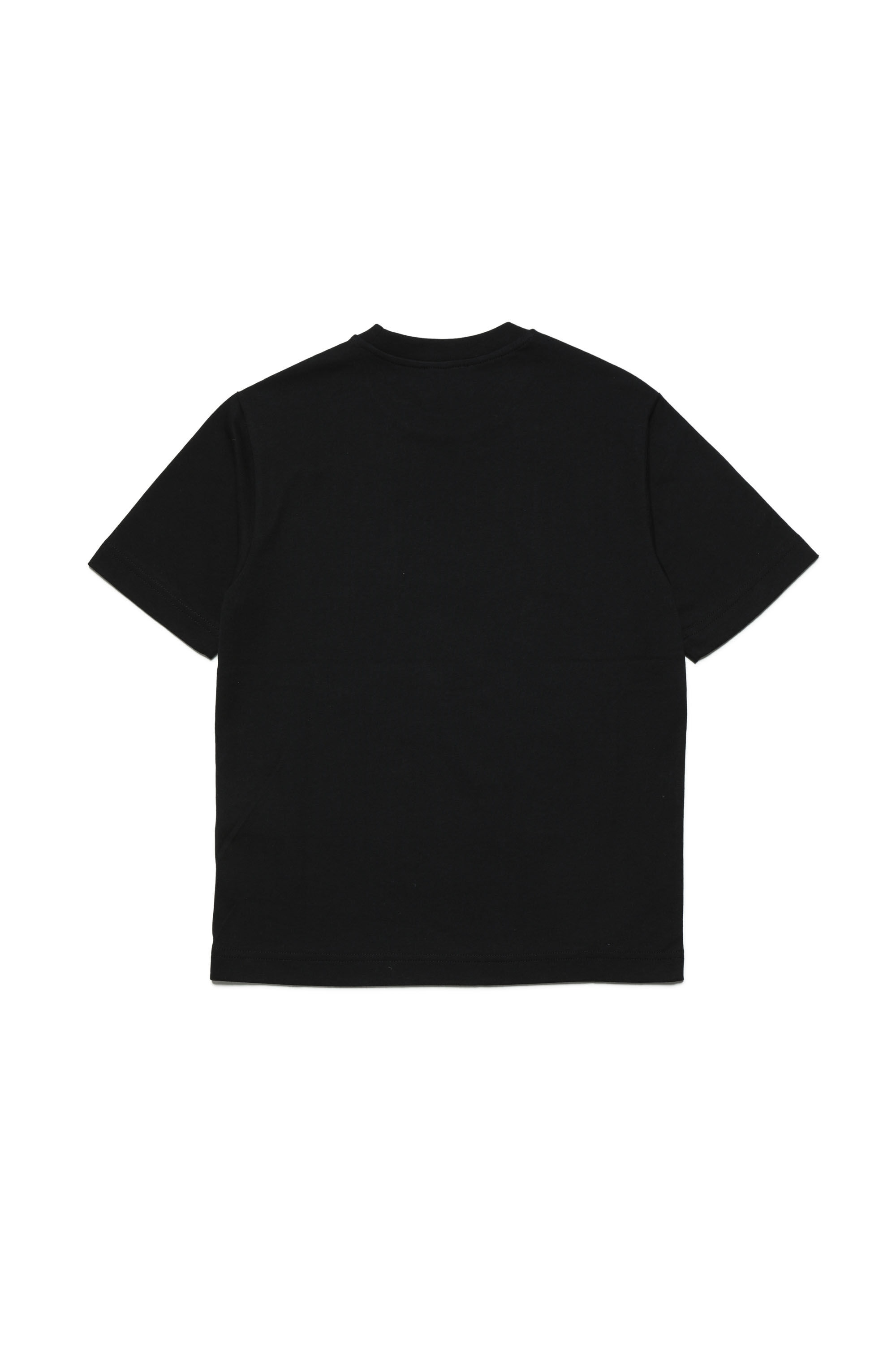 Diesel - TJUSTE16 OVER, Male's T-shirt with watercolour logo in Black - 2