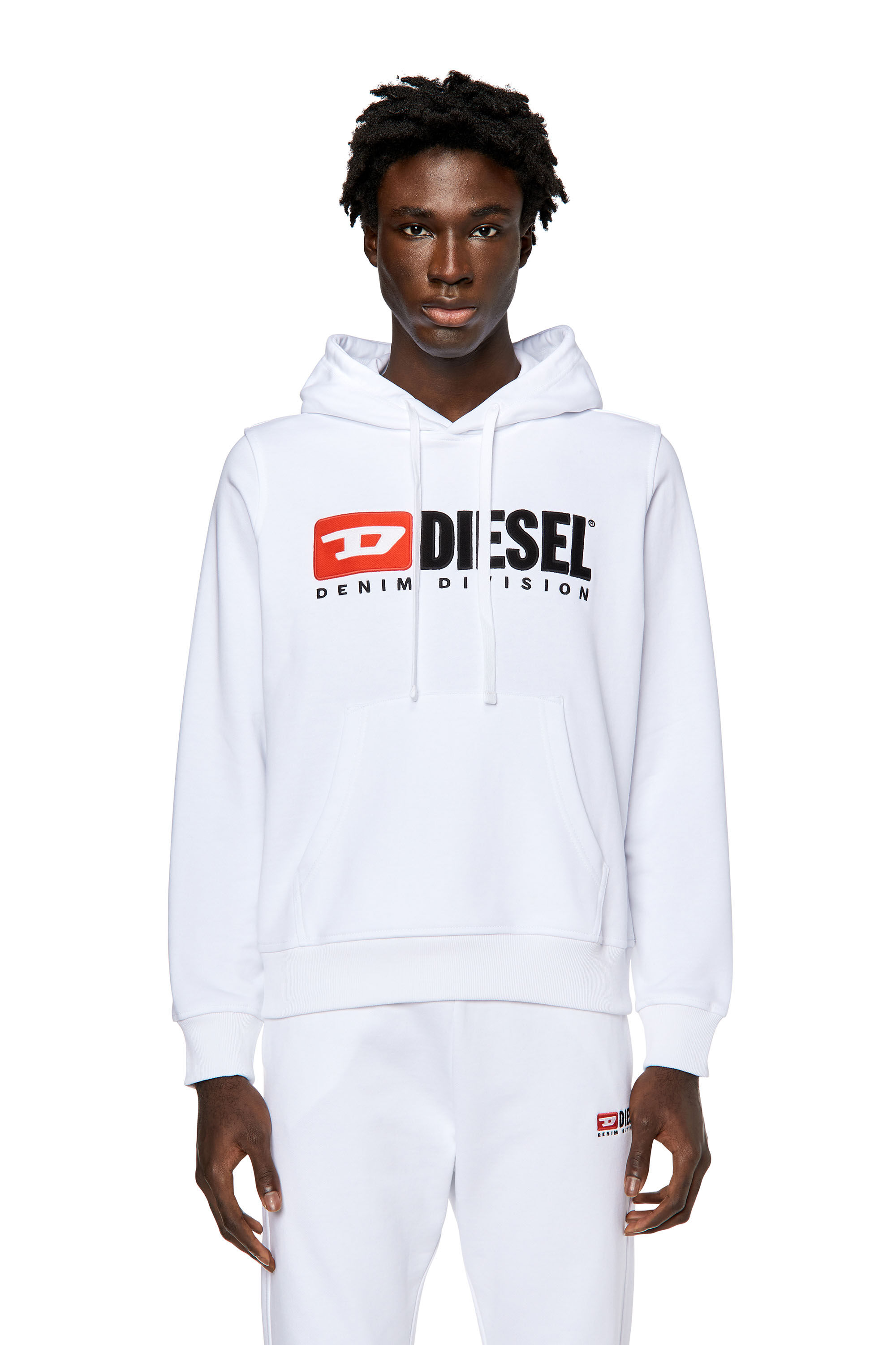 S-GINN-HOOD-DIV Man: Hoodie with logo appliqué | Diesel