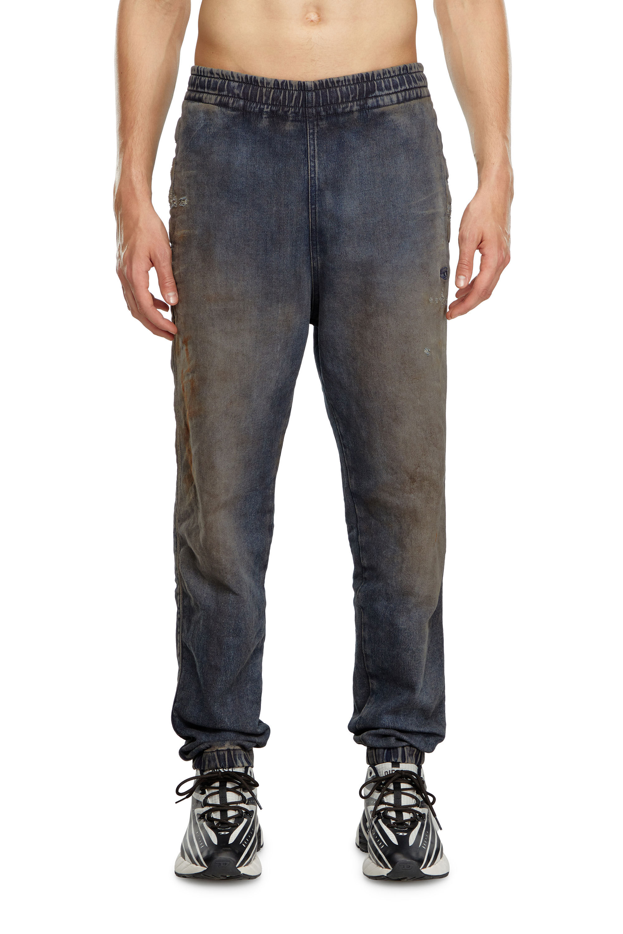 Diesel - Slim D-Labb Track denim 068LV Homme, Bleu Foncé - Image 3