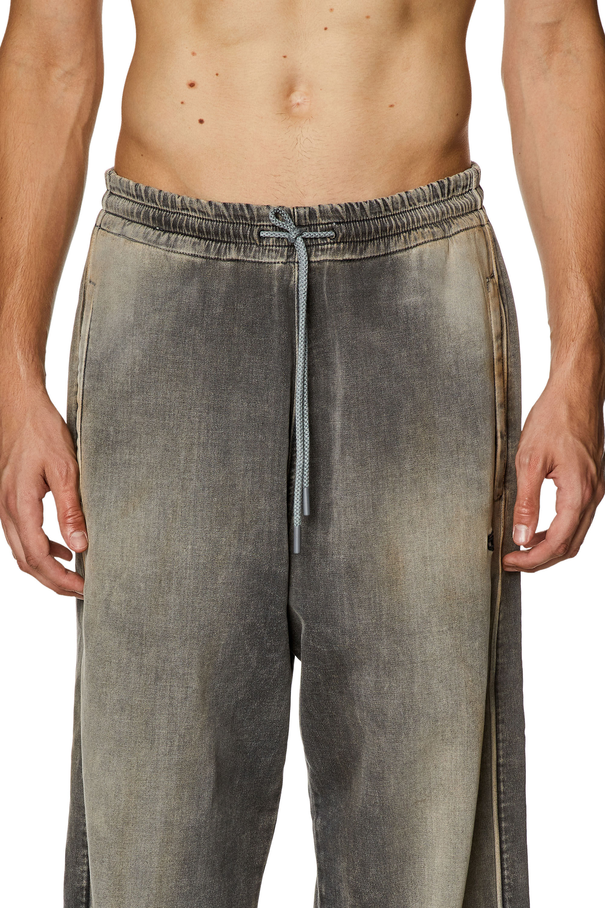 Diesel - Relaxed D-Martyans Track Denim 068HT Homme, Gris - Image 6