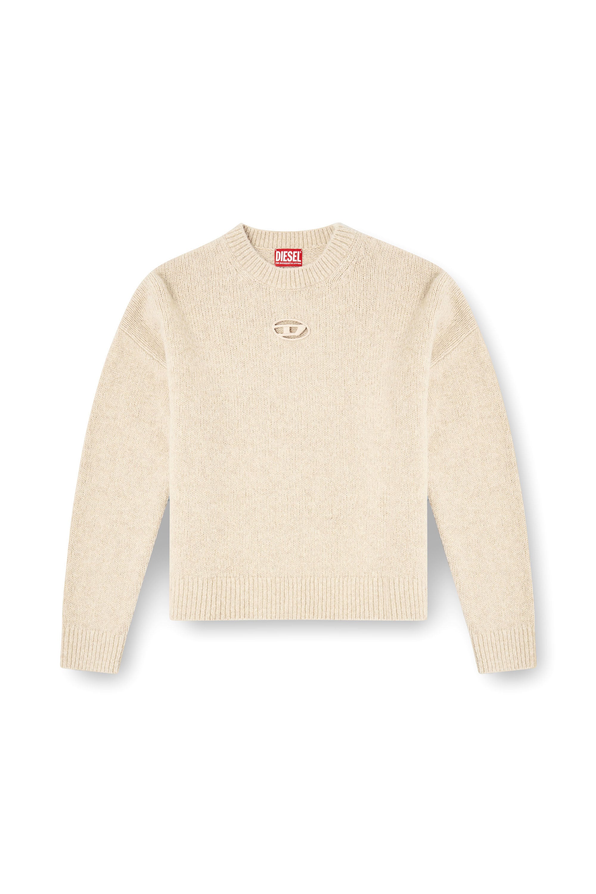 Diesel - M-AREETA, Jersey de mezcla de lana y alpaca Mujer in Beige - 2
