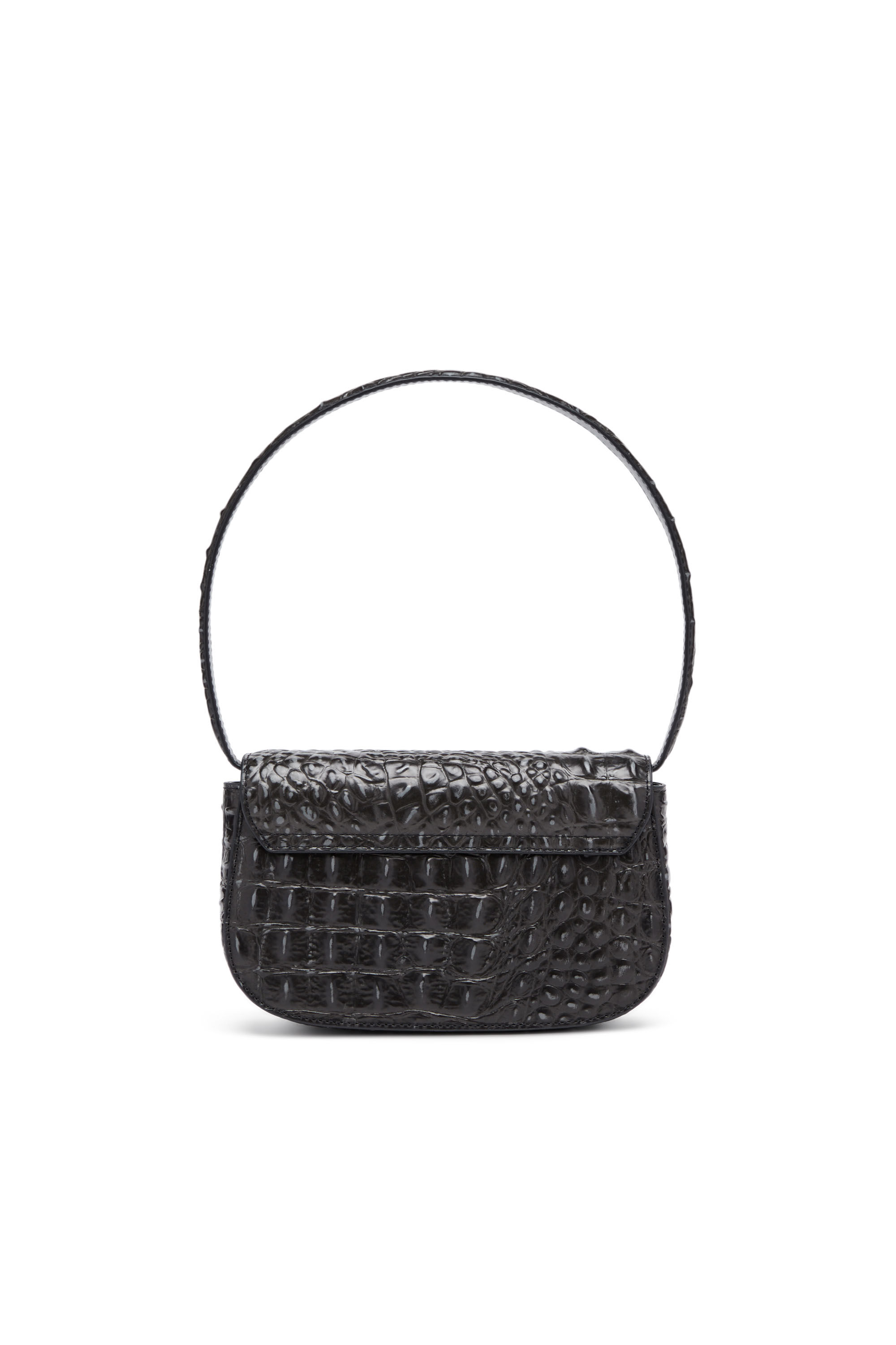 Women's 1DR - Iconic shoulder bag in croc-print leather