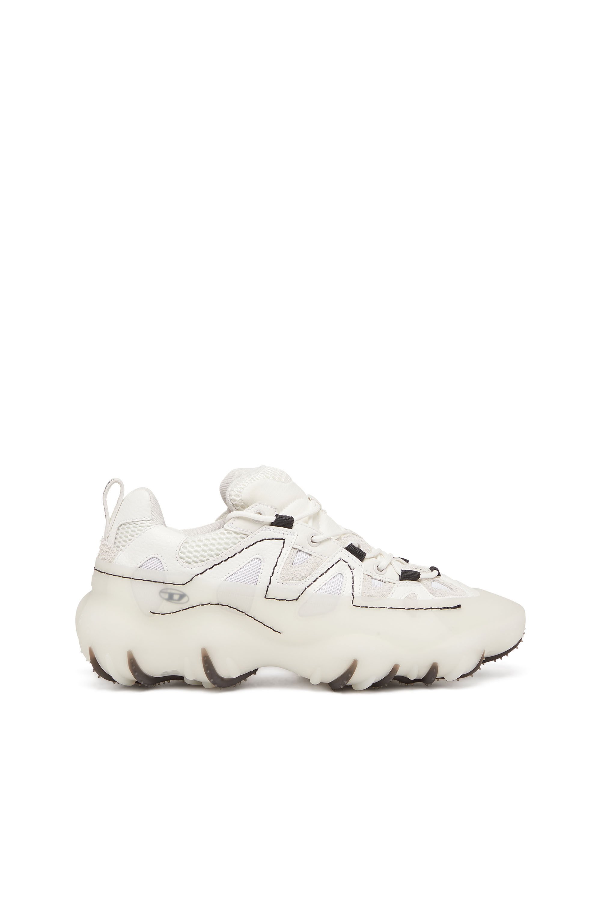 Diesel - S-PROTOTYPE P1, Male's S-Prototype P1-Low-top sneakers with rubber overlay in White - 1