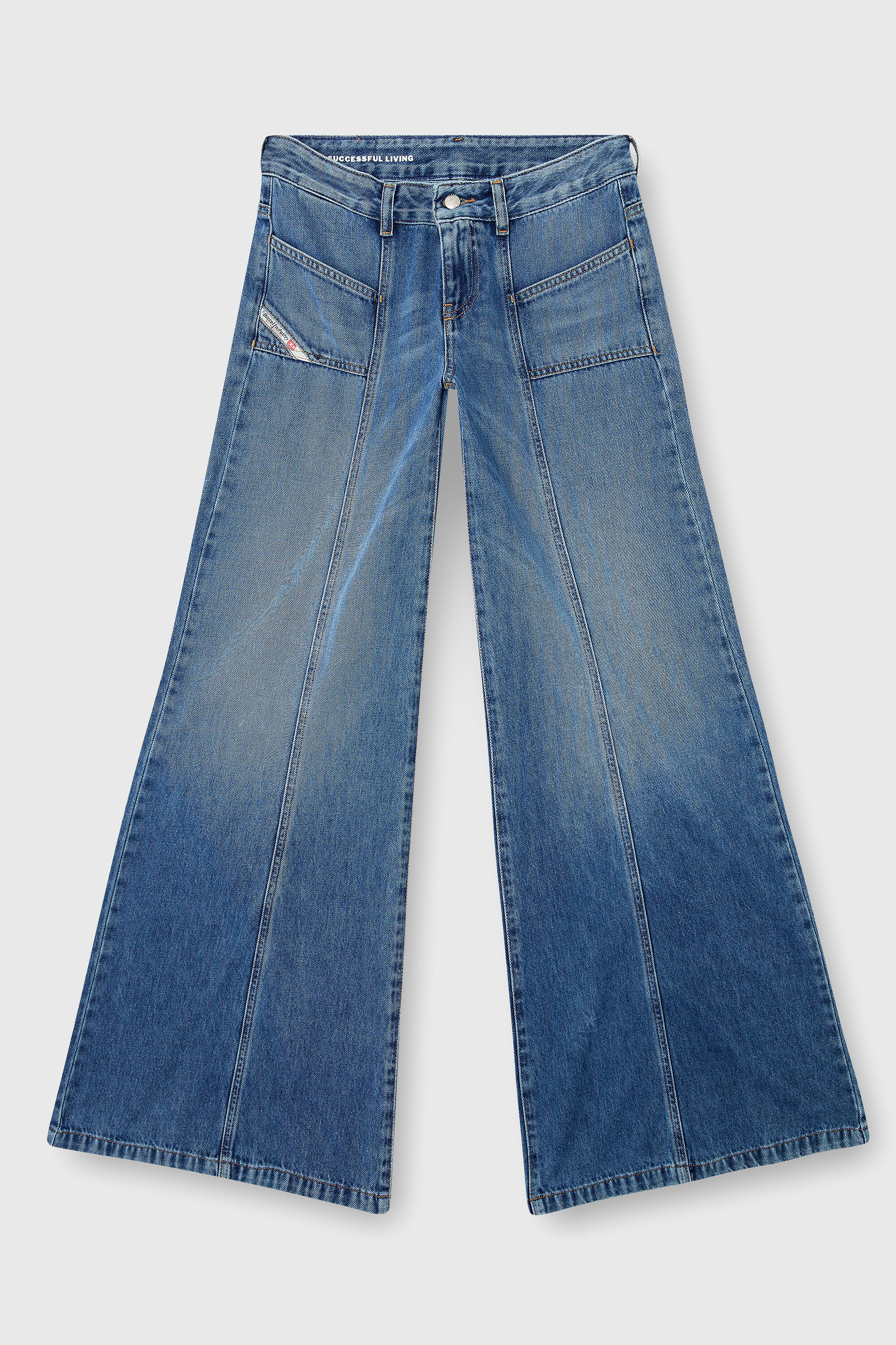 Women's Flare Jeans | Low Waist D-Akii | Medium blue | Diesel US