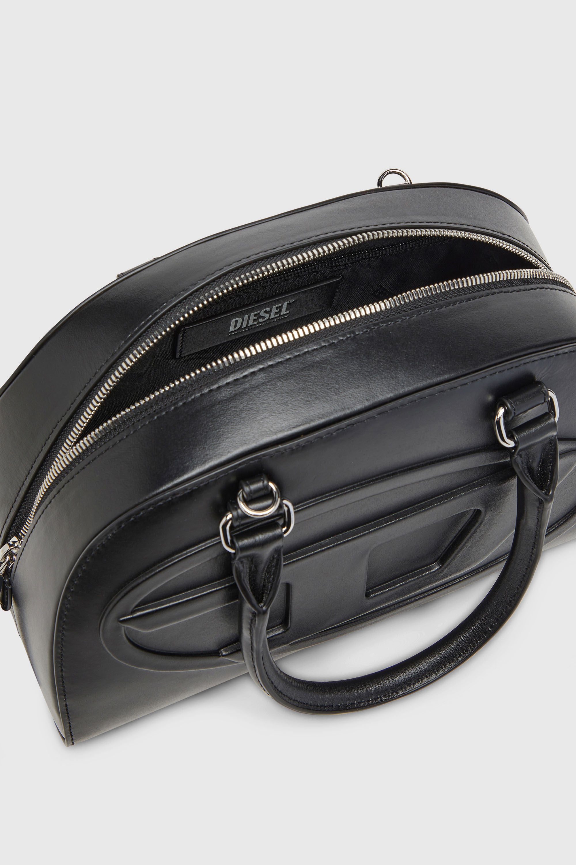 Women's 1DR Dome-Leather bowling bag | Black | Diesel {{Country}}