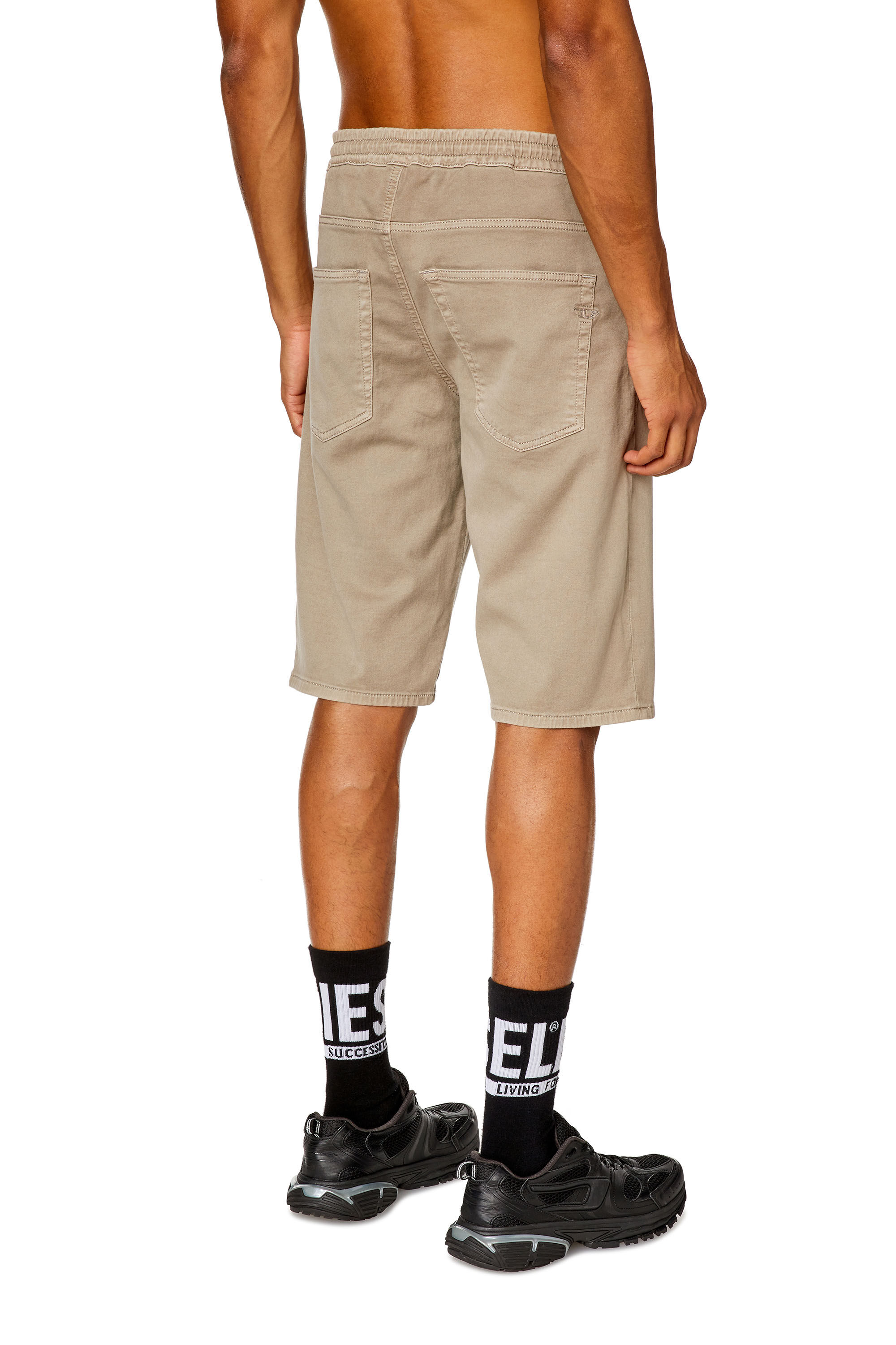 Diesel - 2033 D-KROOLEY-SHORT JOGG, Male's Chino shorts in JoggJeans in Grey - 3