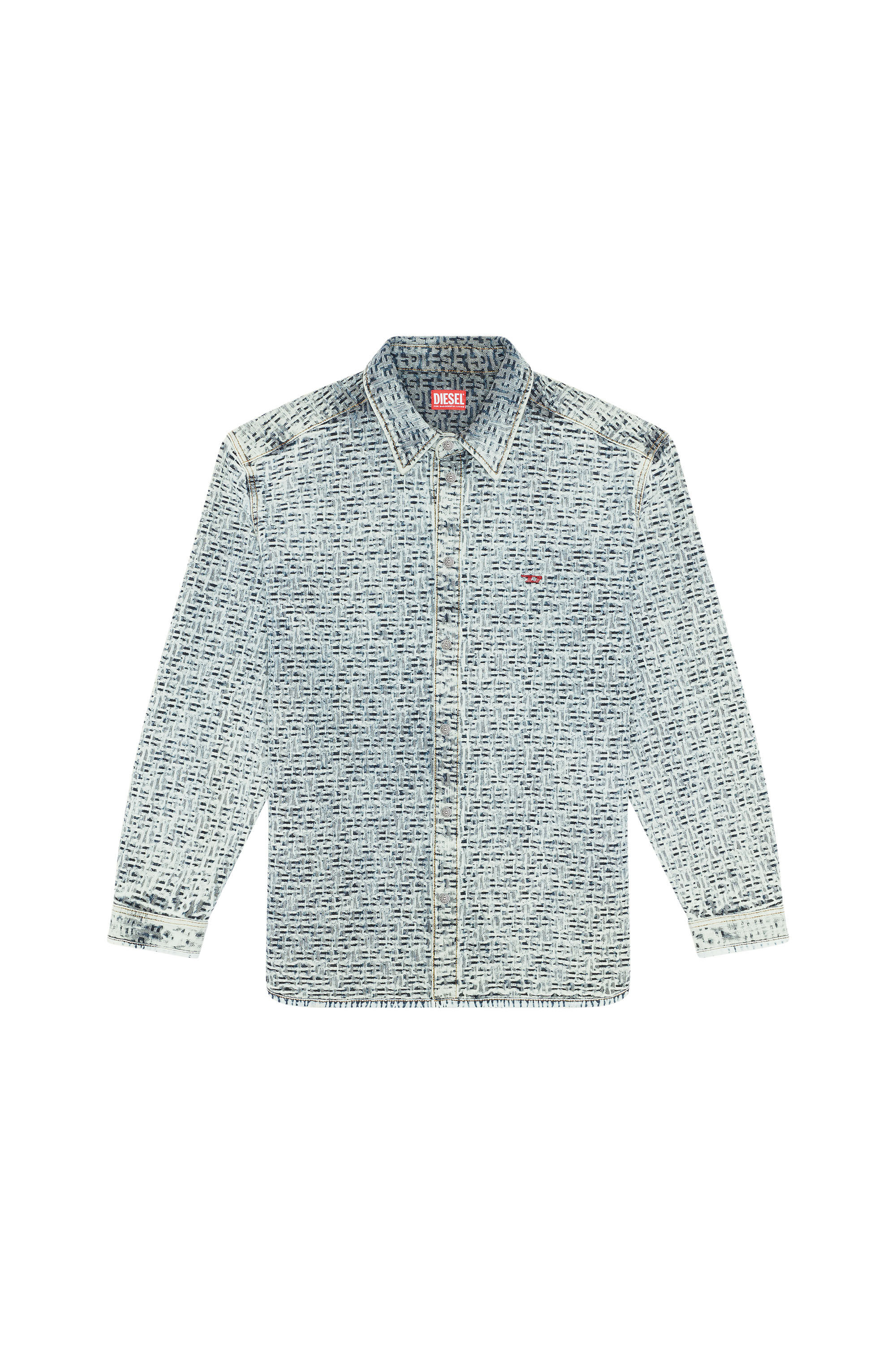 Diesel - D-SIMPLY-OVER-SP, Male's Monogram denim shirt in Light Blue - 2