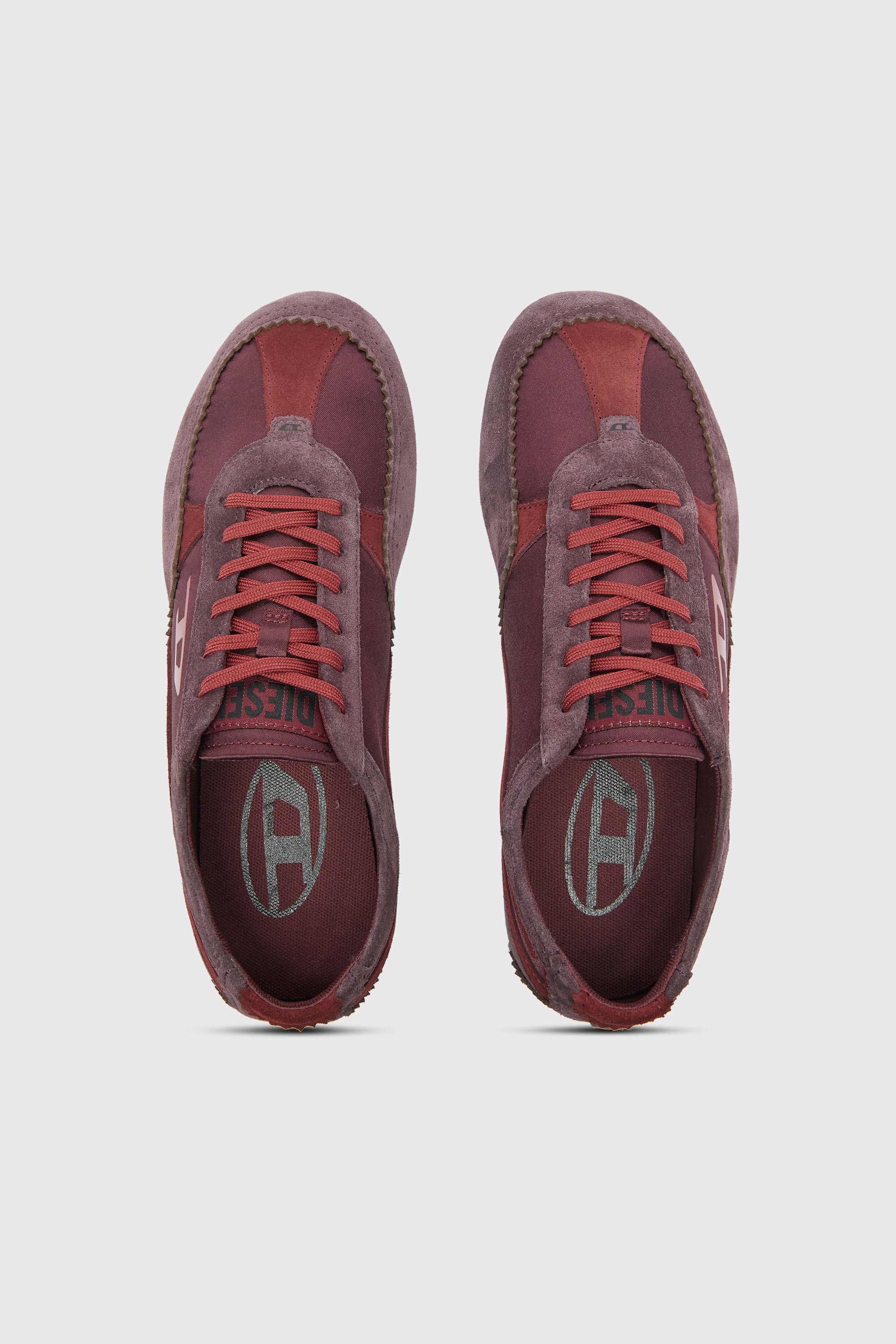 Diesel - D-MILE LOW II W, D-Mile- Zapatillas con superposiciones de ante Mujer in Rojo - 4