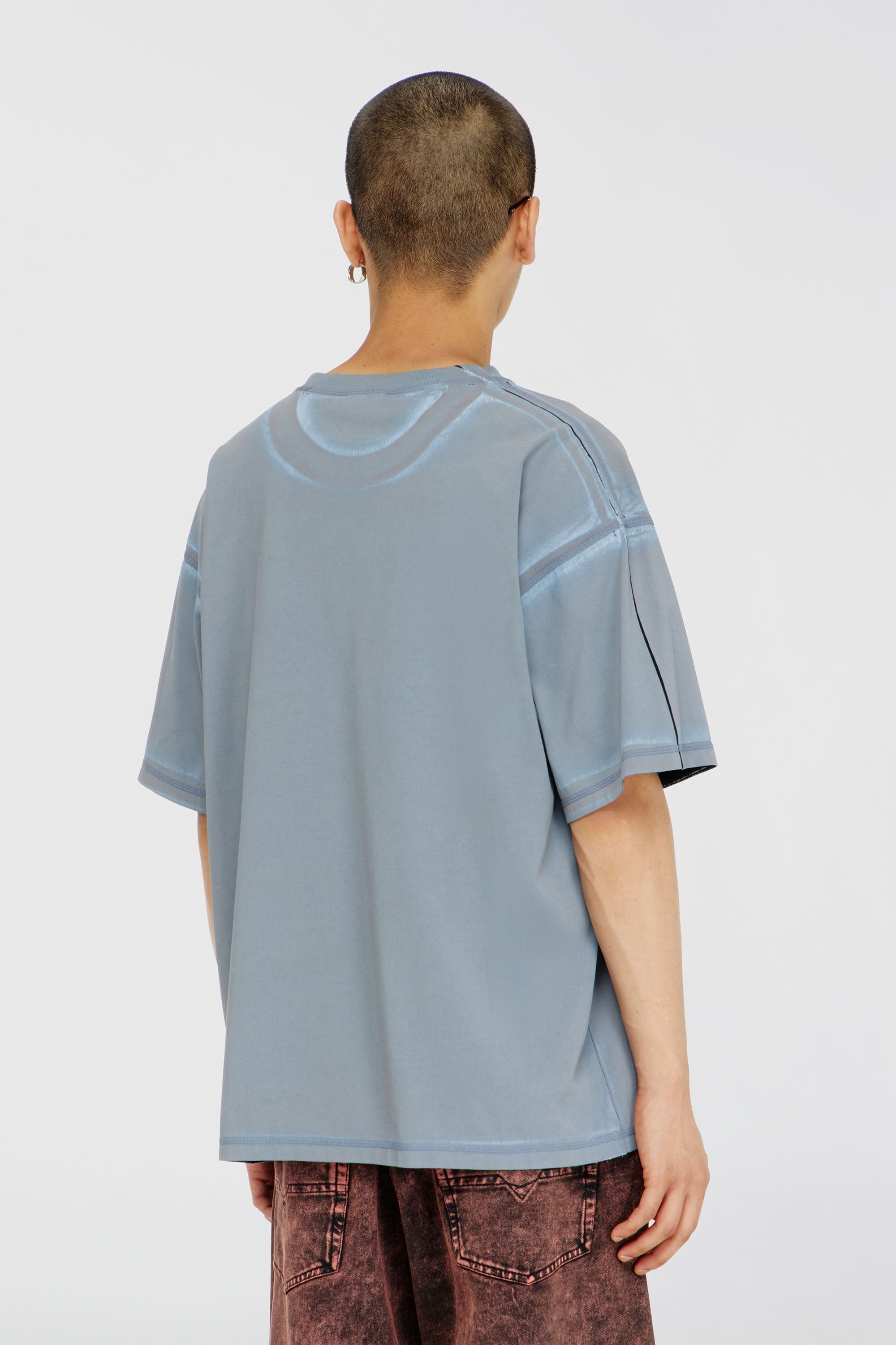 Diesel - T-BOXT-AA8, Man's T-shirt with For Successful Living print in Grey - 4
