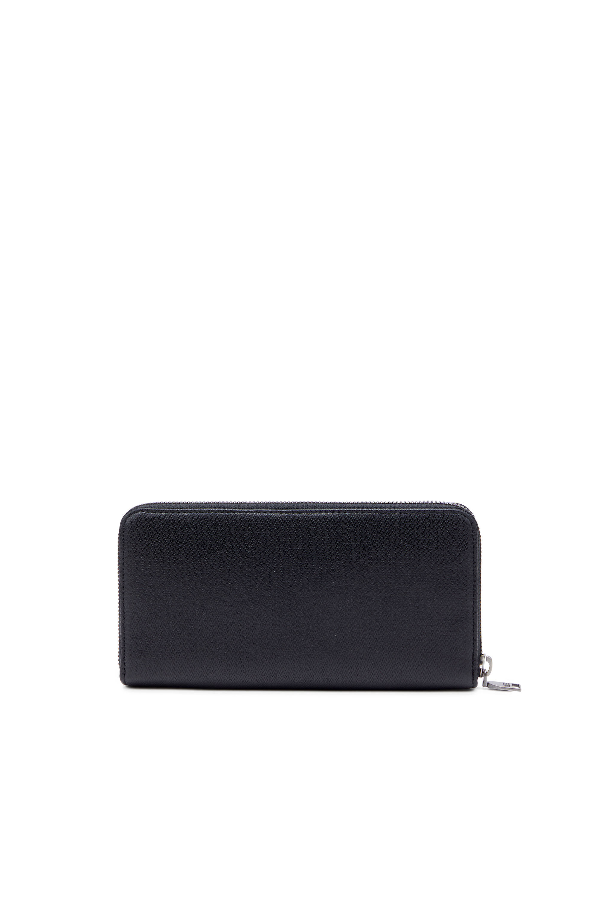 Diesel - CONTINENTAL ZIP L, Male's Long zip wallet in textured leather in Black - 2