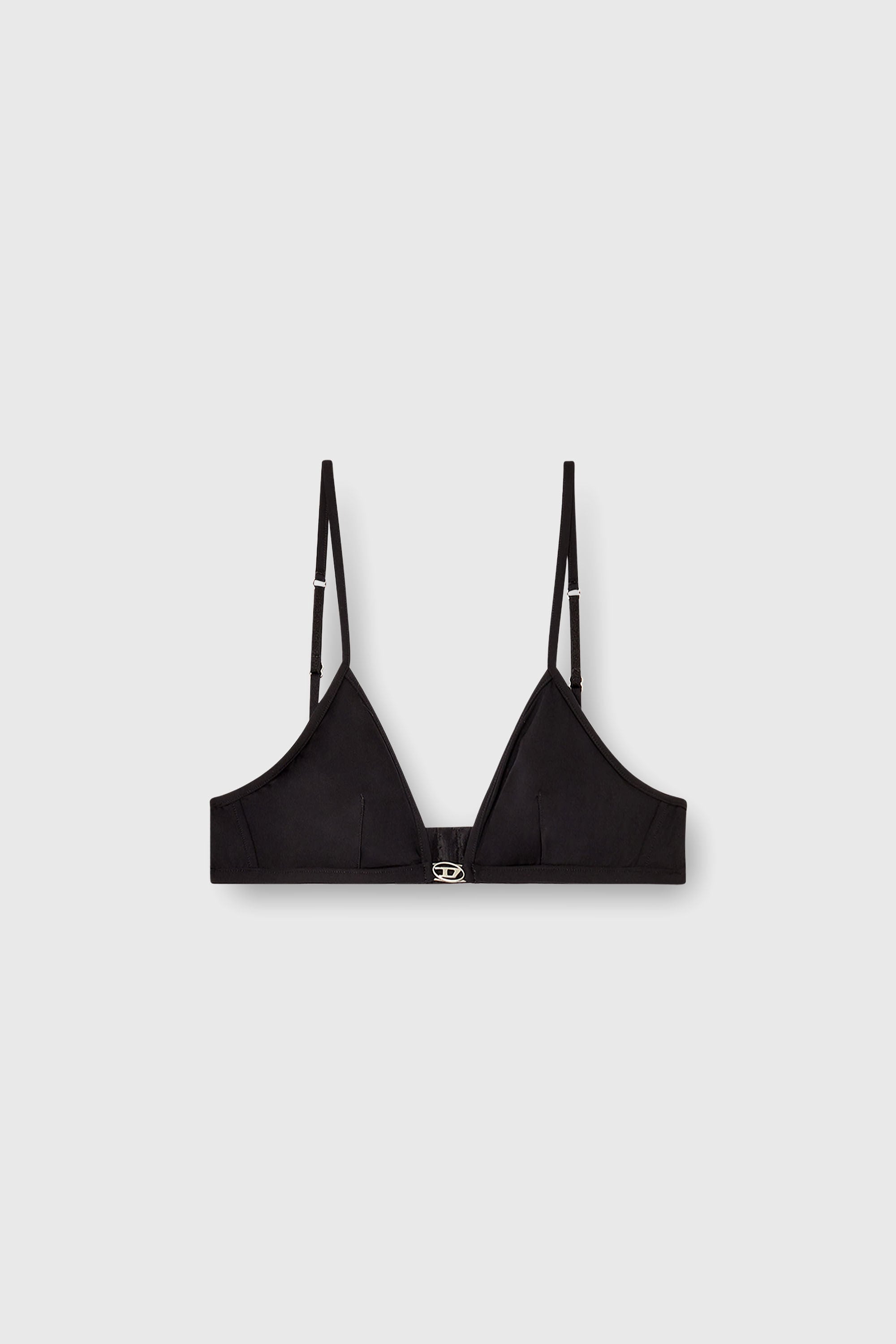 Diesel - LUNA-DNM, Sujetador de tri&aacute;ngulo de microfibra con detalle Oval D Mujer in Negro - 4