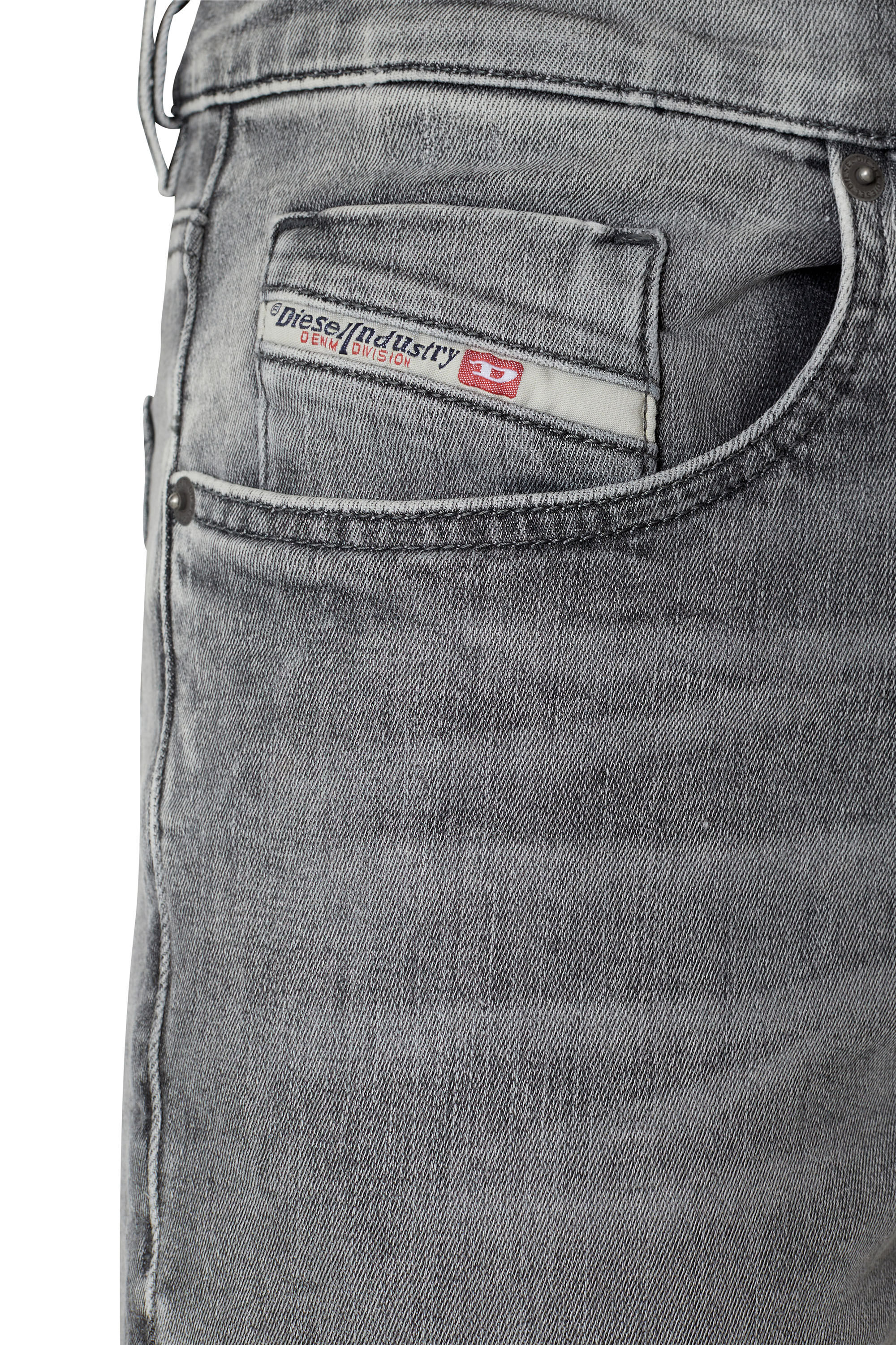 D-STRUKT-Z-T 09D53 Man: Slim Black/Dark grey Jeans | Diesel