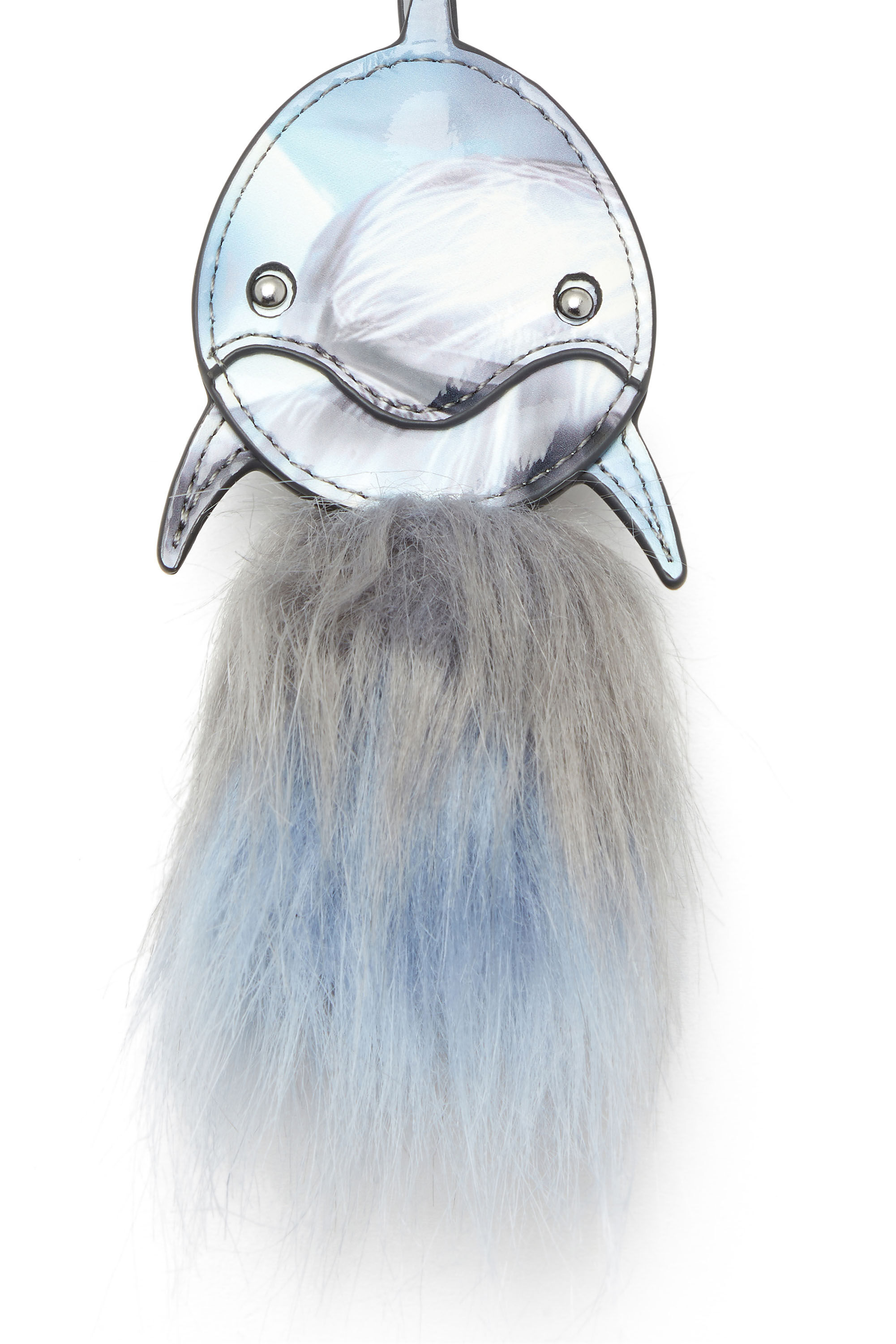 Women's Dolphin bag charm with fluffy tail | Blue | Diesel {{Country}}