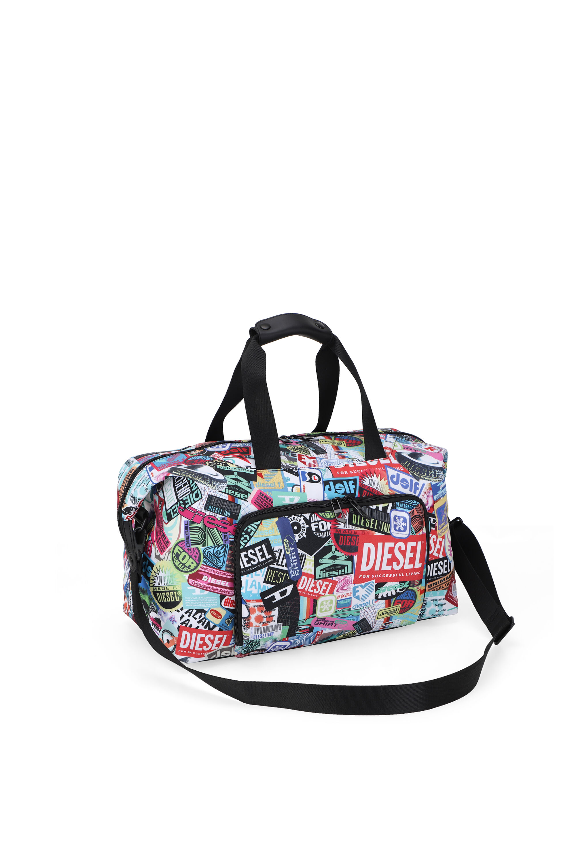 Diesel - DIESEL PC PRINTED DUFFLE-STICKERS- DSB00, Bolsa tipo duffle pr&aacute;ctica con adhesivos Unisex in Multicolor - 5