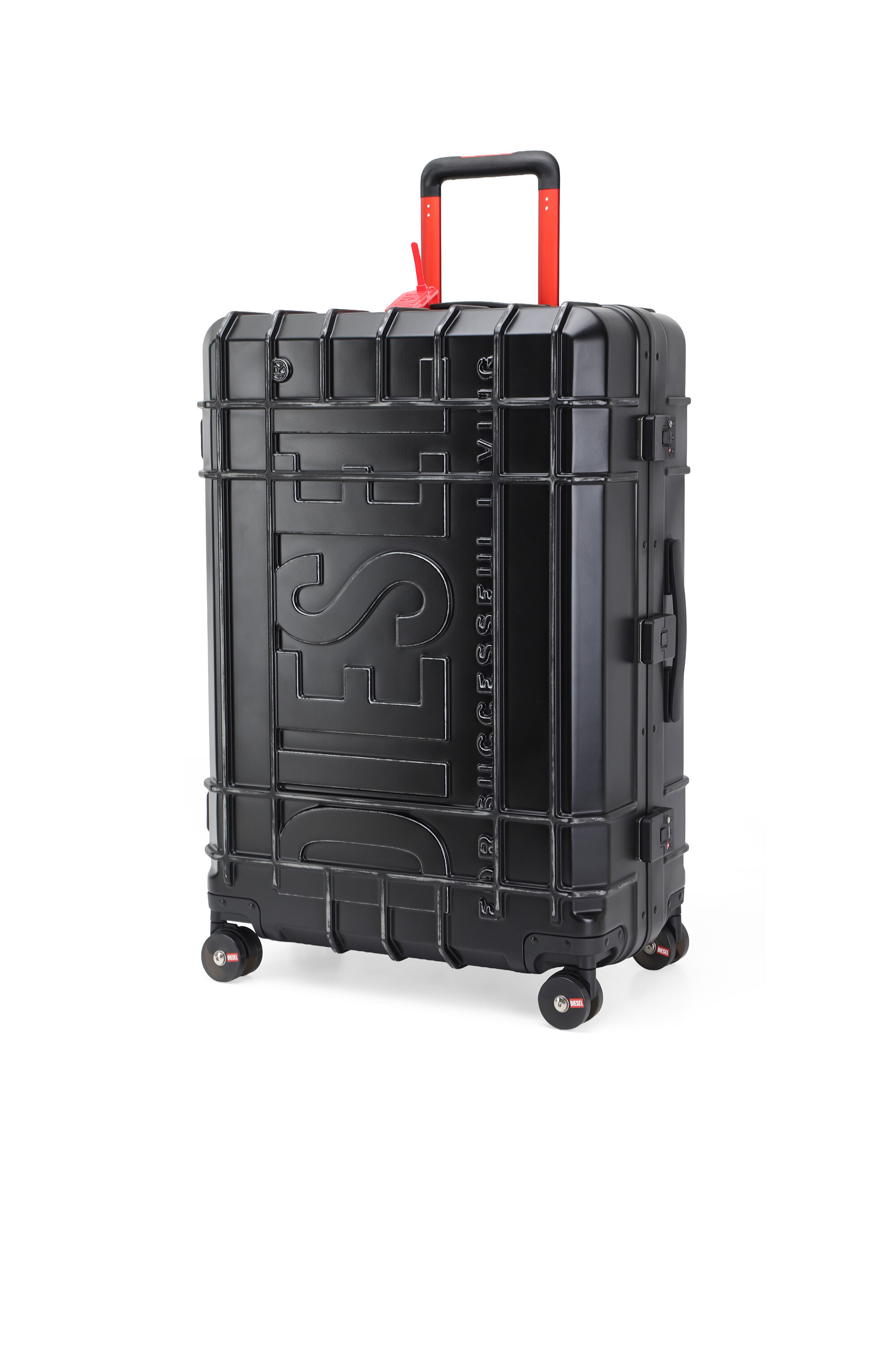 Diesel - DIESEL PC STRONG IMAGE TROLLEY- DSL003, Unisex's Rugged suitcase size L in Black - 6