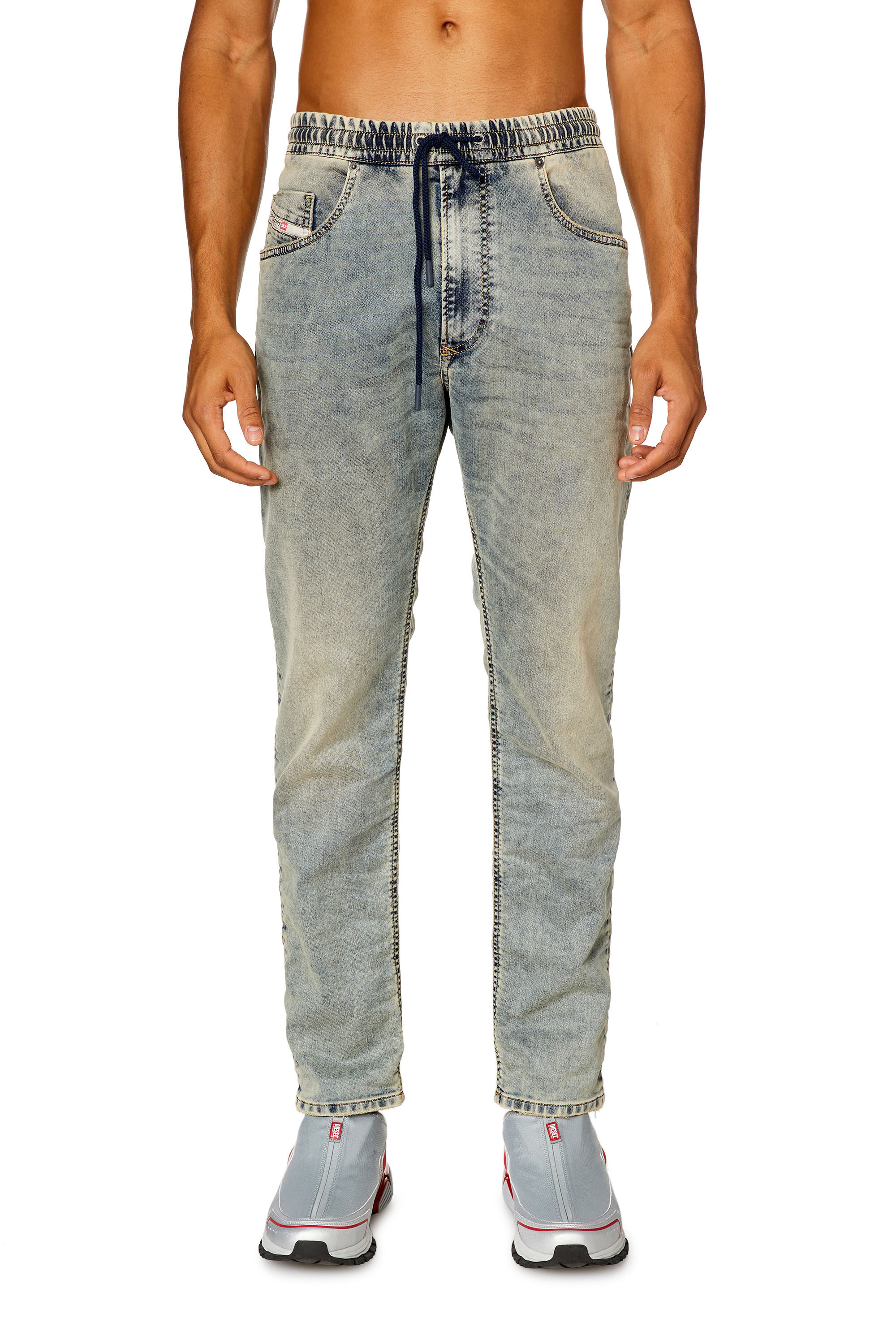 Diesel - Man's Regular 2030 D-Krooley Joggjeans&reg; 068JW, Medium blue - 3