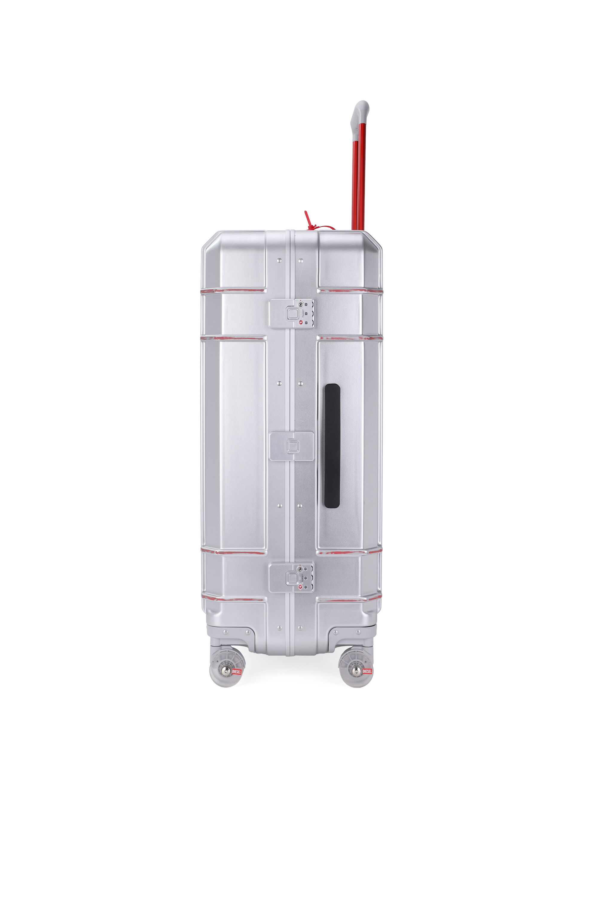 Diesel - DIESEL PC STRONG IMAGE TROLLEY- DSL003, Unisex's Rugged carry‑on suitcase 28" in Silver - 3