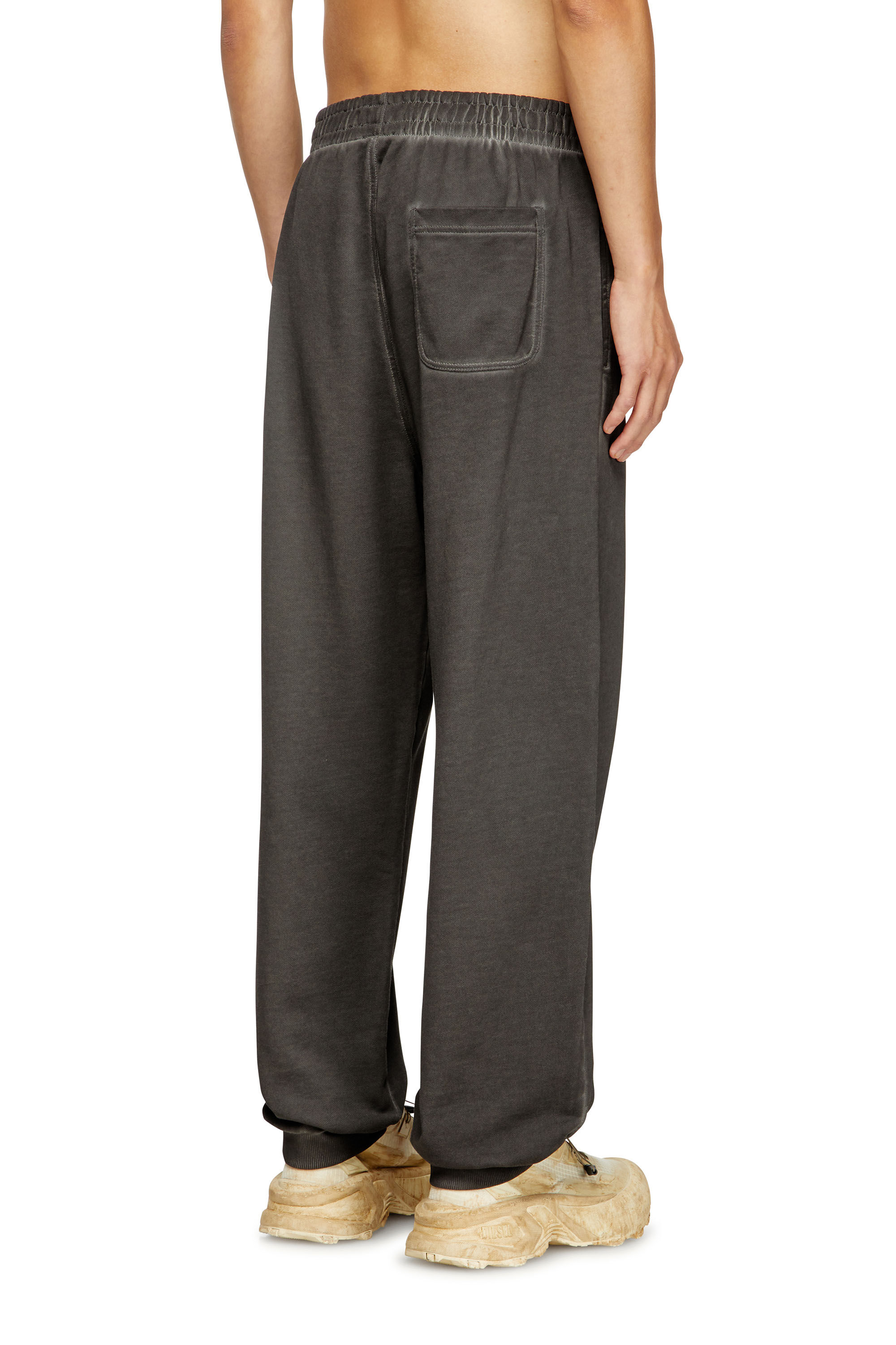 Diesel - P-MARKY-CUFF-T1, Male's Cotton joggers with drawstring waist in Dark Grey - 4