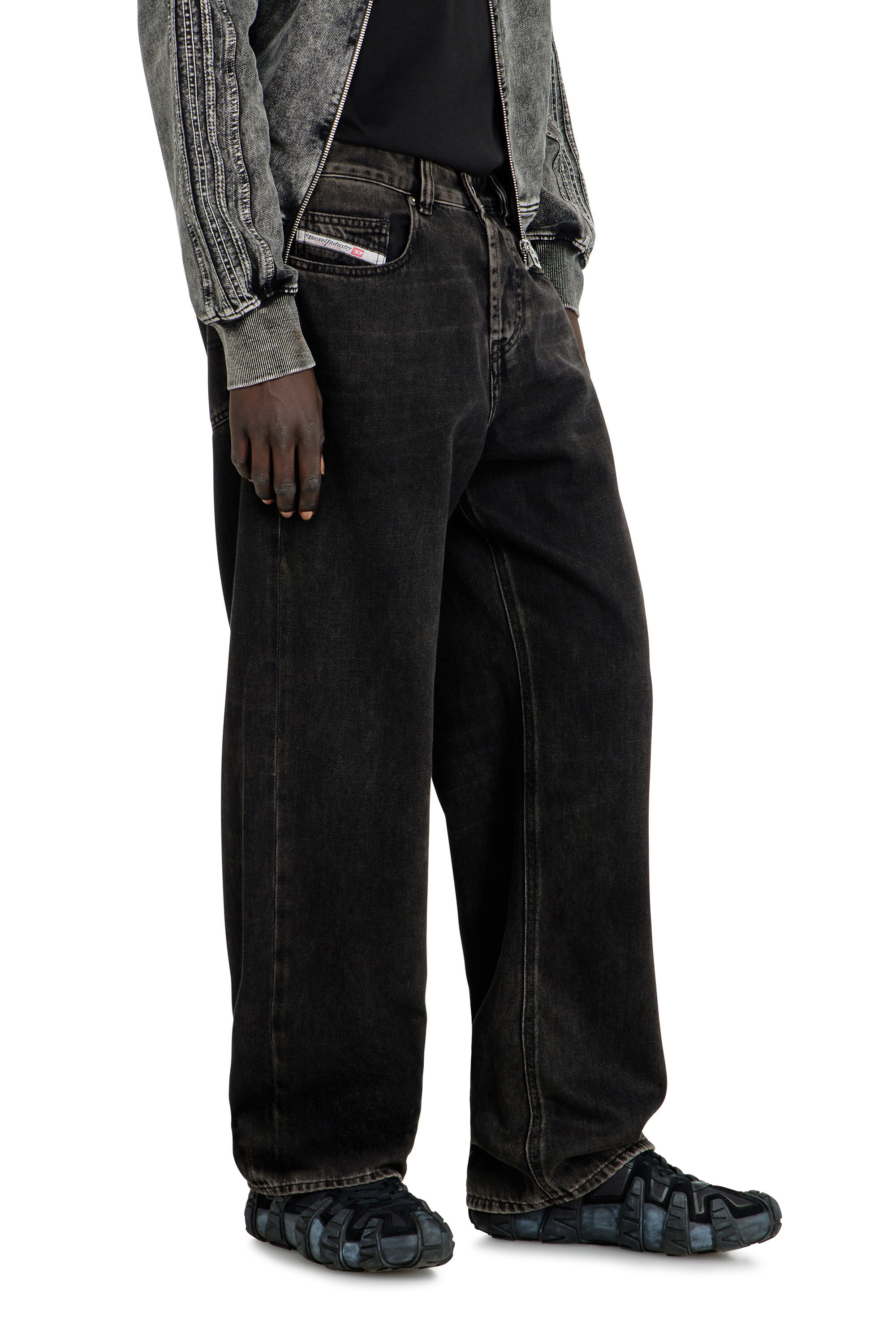 Men's Regular Jeans | Black/Dark grey | Diesel 2001 D-Macro