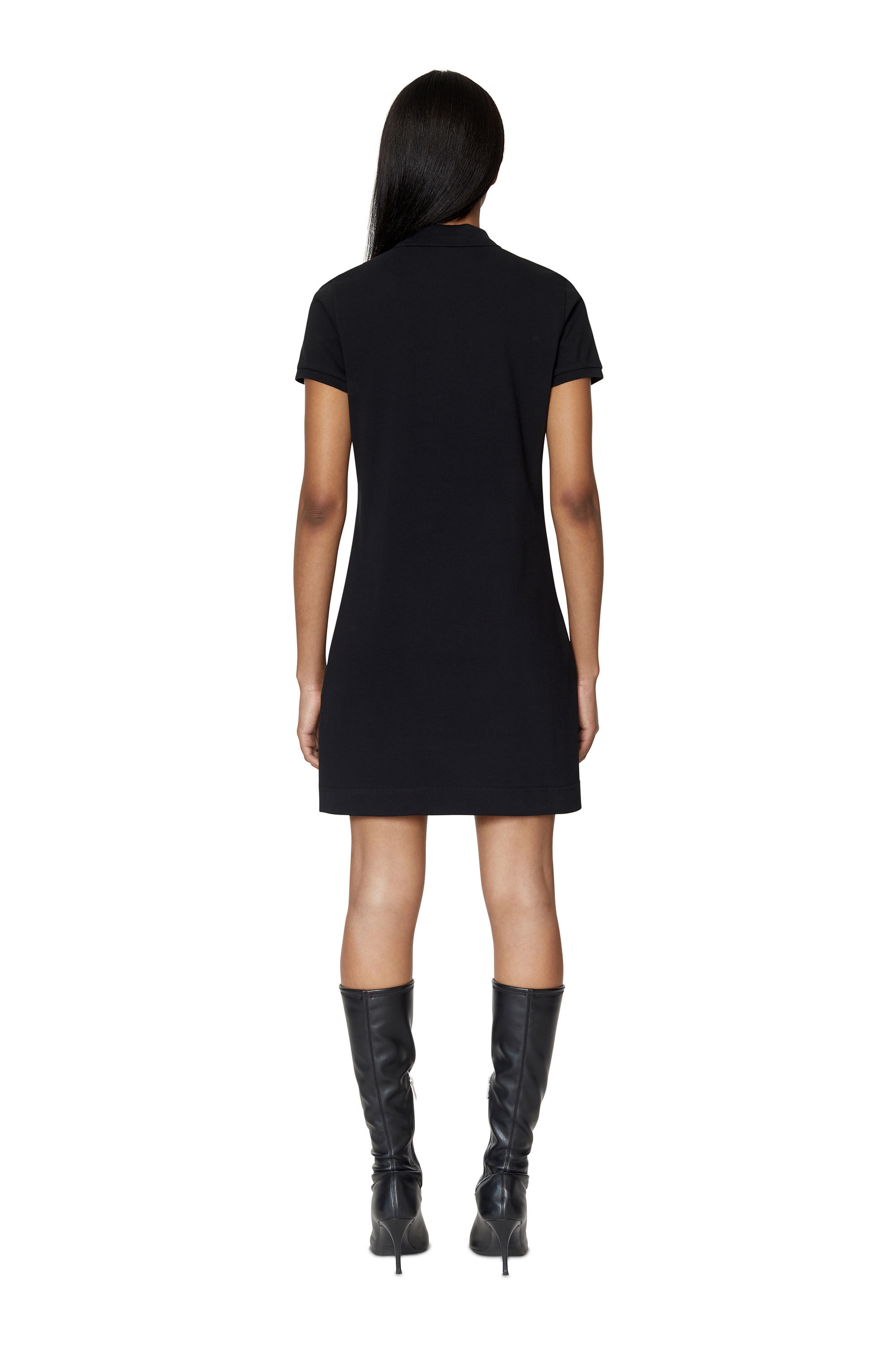 Diesel - D-TENNY-DOVAL-PJ, Female's Polo dress in Black - 3