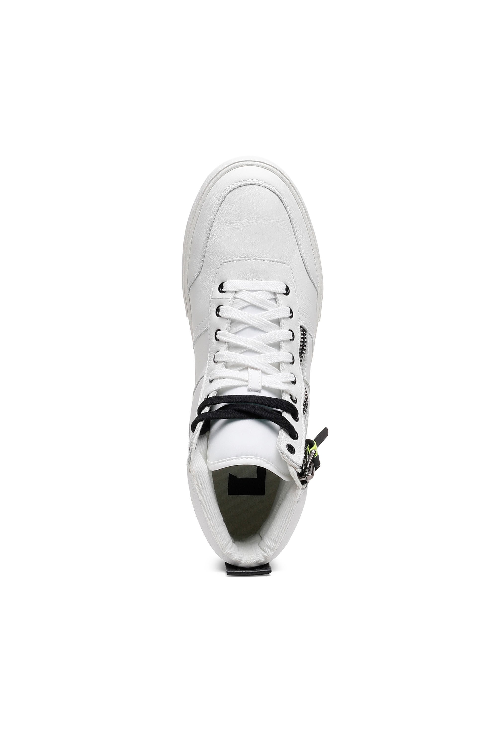 Diesel - S-DVELOWS, S-Dvelows-Sneakers montantes à panneaux en cuir suédé Homme in Blanc - 4