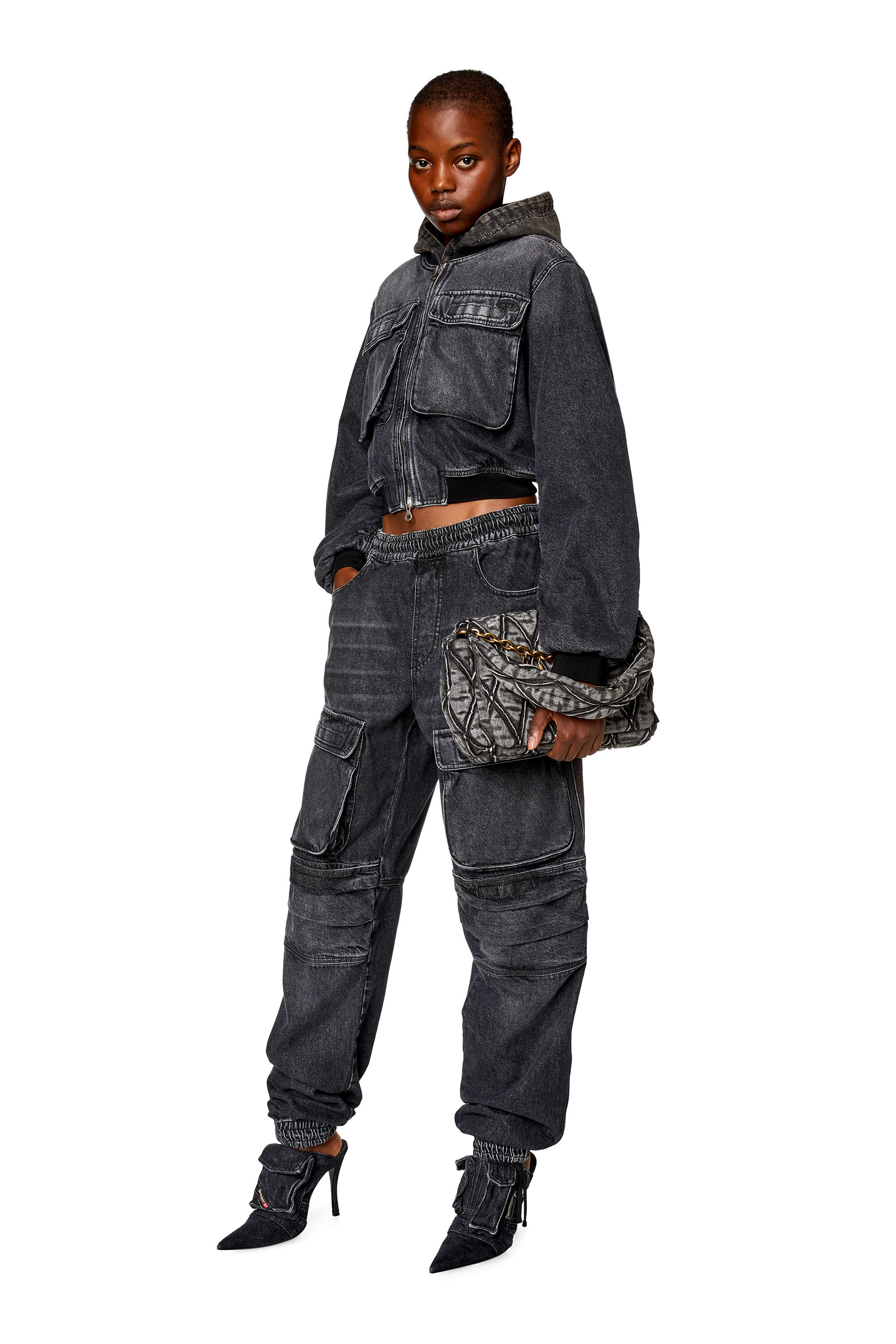 Diesel - Female's Regular Jeans D-Mirt 0HLAA, Black/Dark Grey - 1