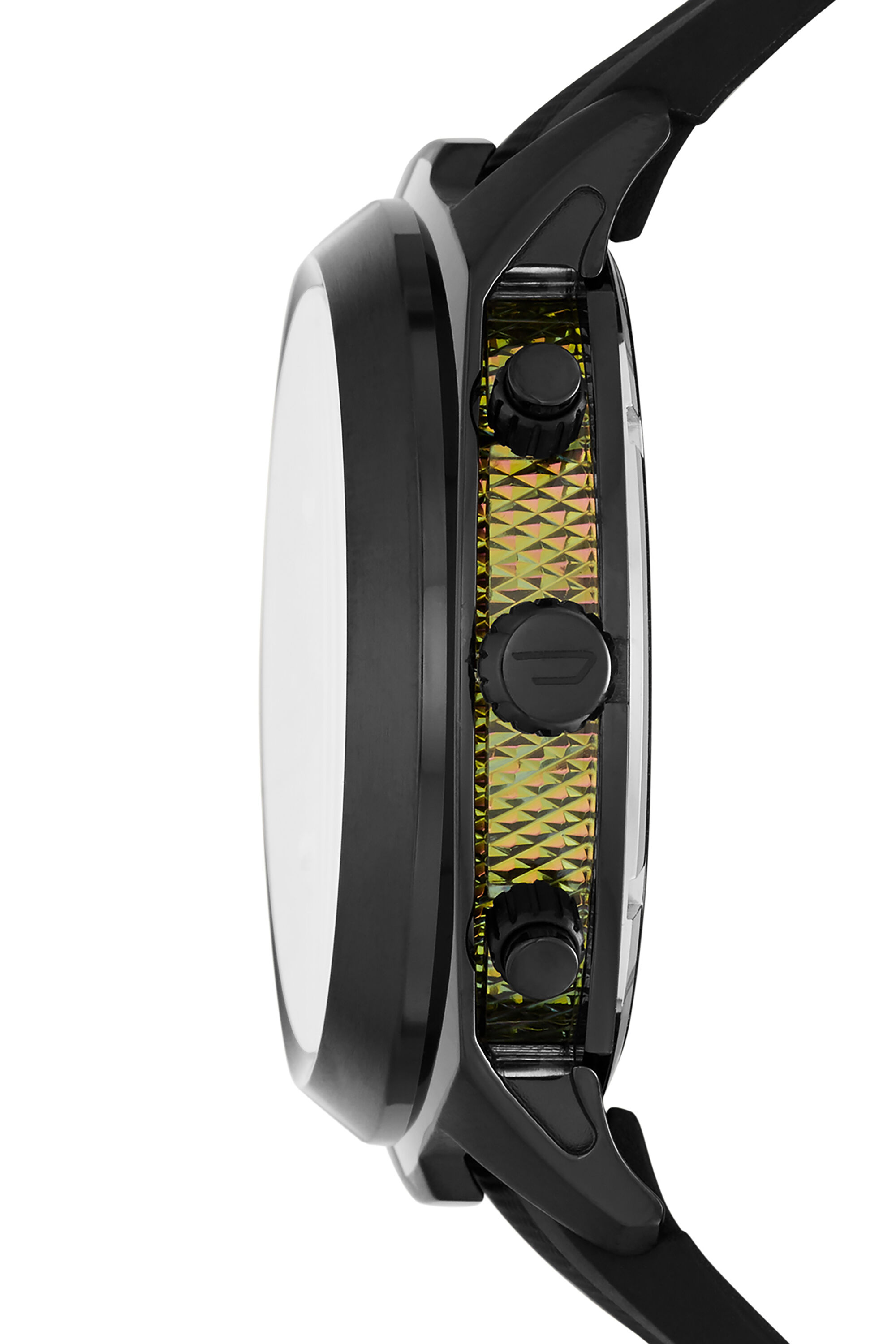 Diesel - DZ4493, Montre chronographe en silicone noir Homme in Noir - 2