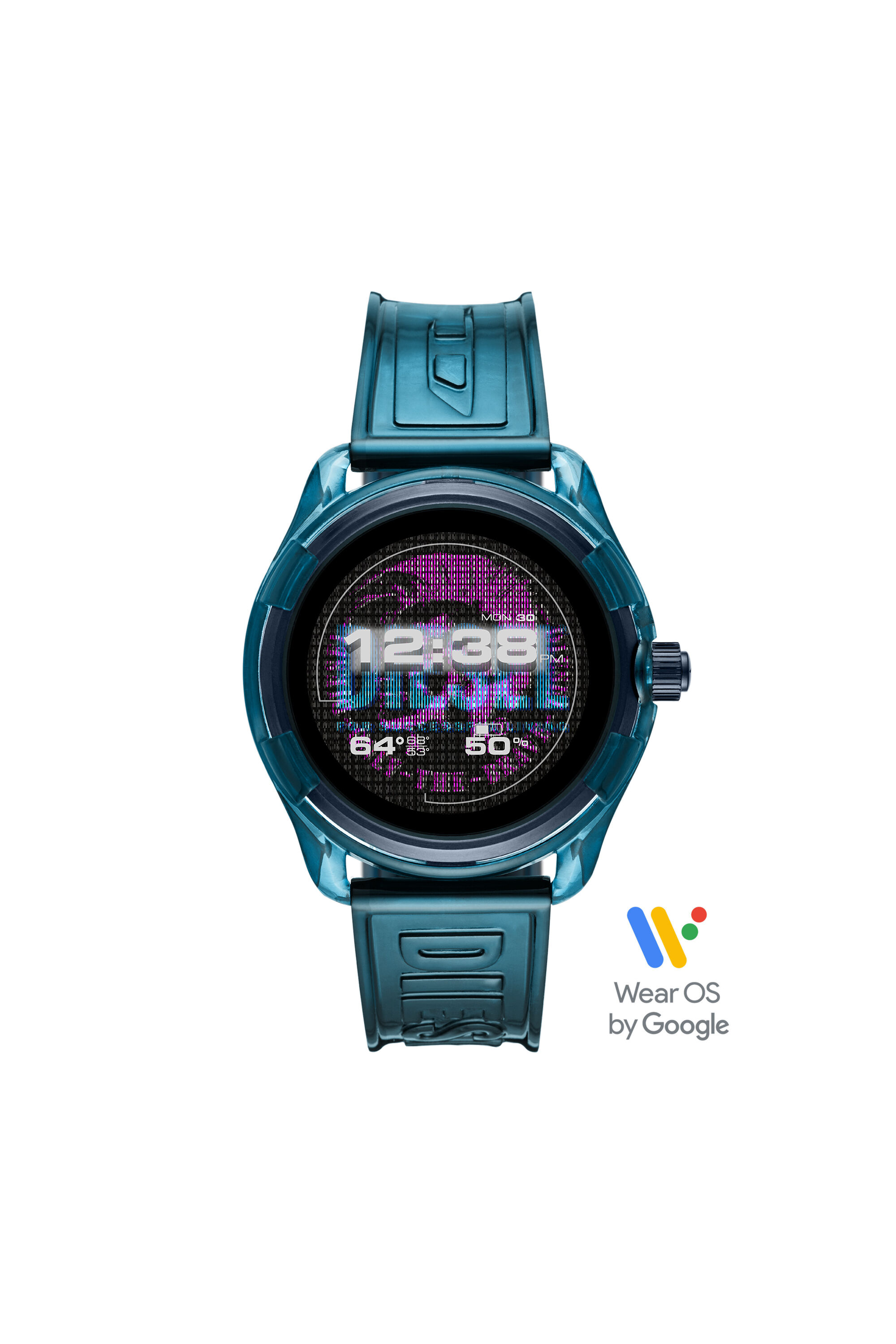 Diesel - DT2020, Male's Diesel On Fadelite Smartwatch - Blue Transparent in Blue - 5