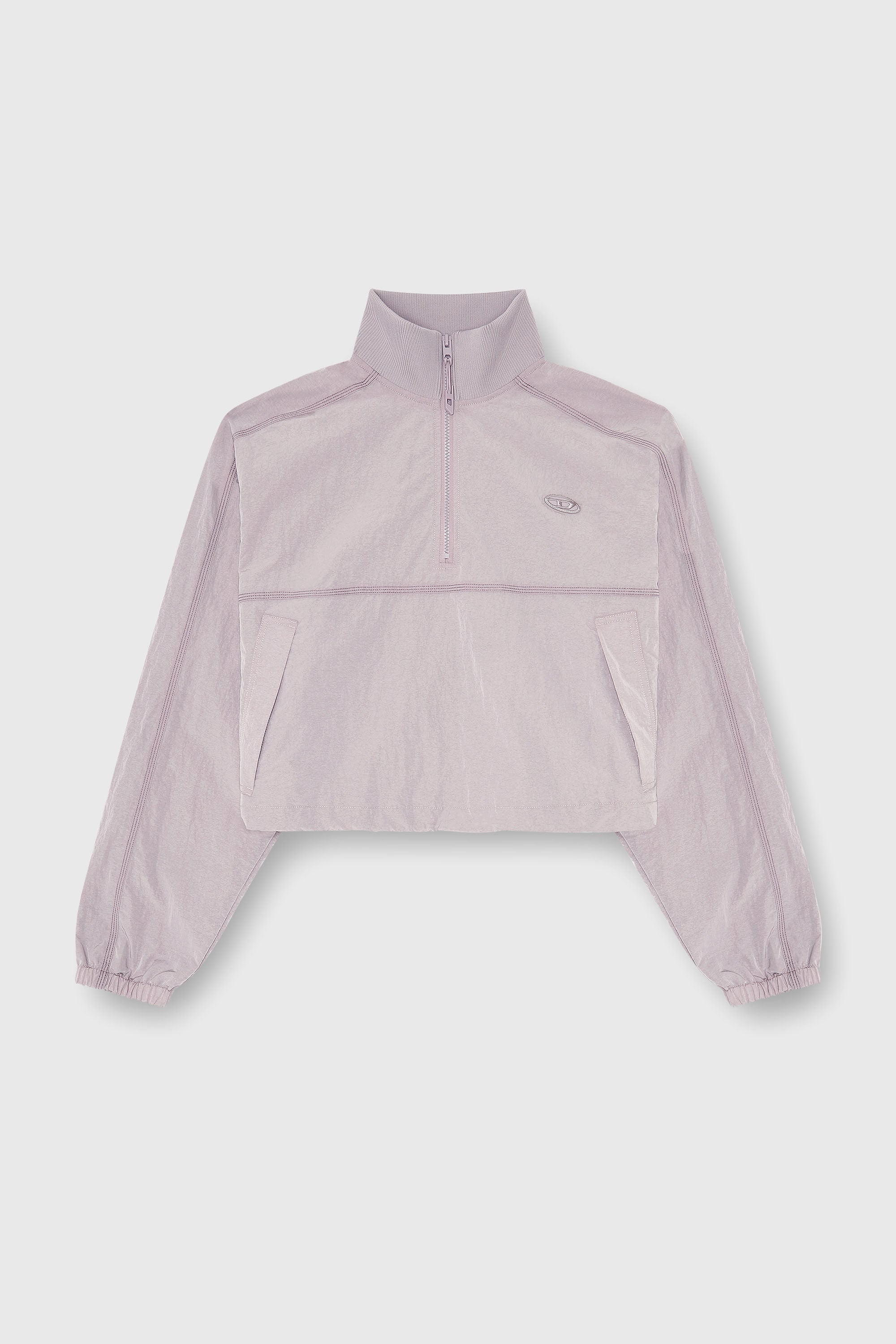 Diesel - G-ANOCK, Female's Relaxed nylon jacket with mock neck in Lilac - 2