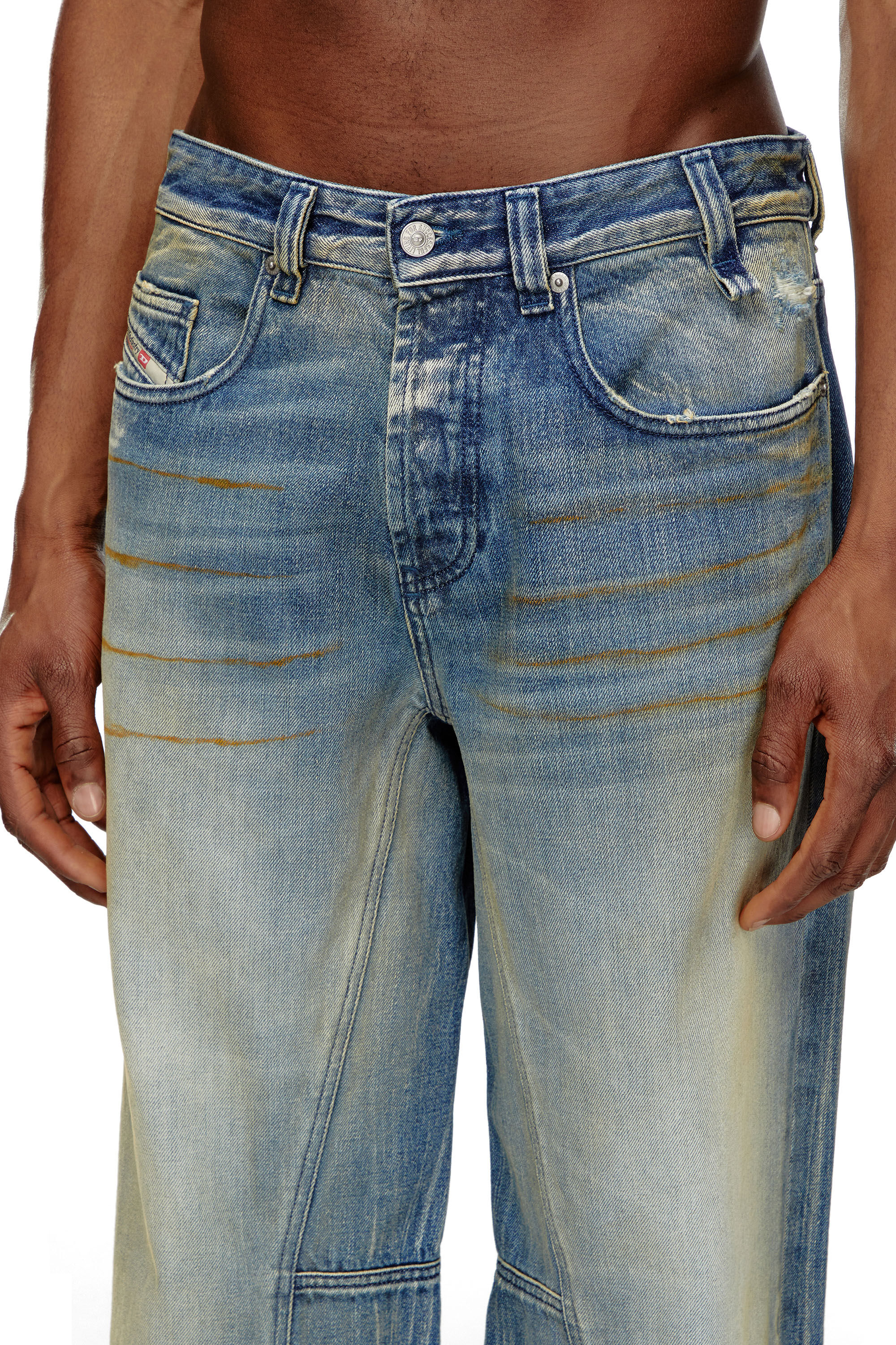 Diesel - Male's Relaxed Jeans 2001 D-Macro 09I97, Medium Blue - 5