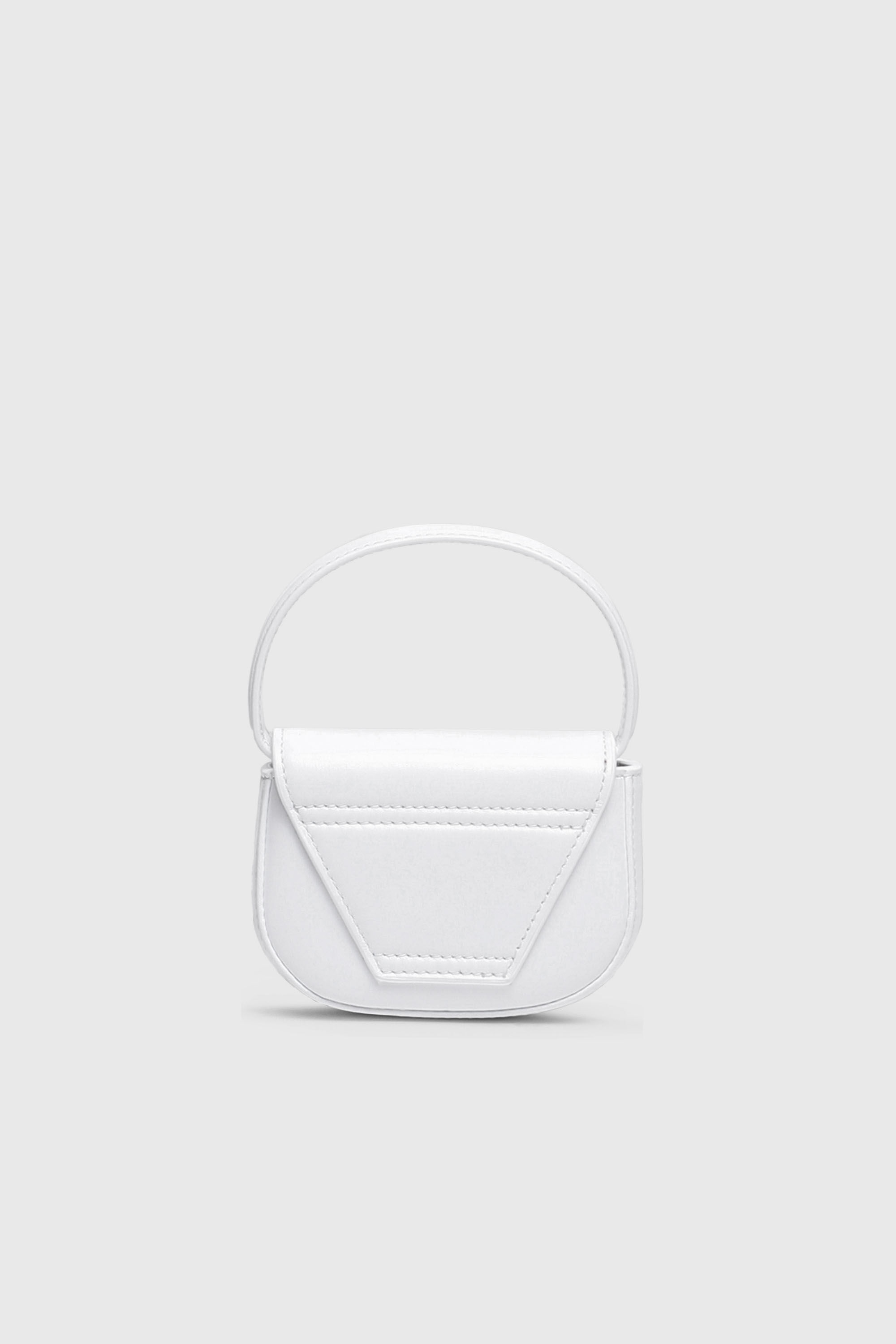 DIESEL　ショルダーバッグ　1DR-FOLD　XS　カウレザー　白　2way 1DR XS Bag Woman: leather mini Bag with D logo plaque | Diesel