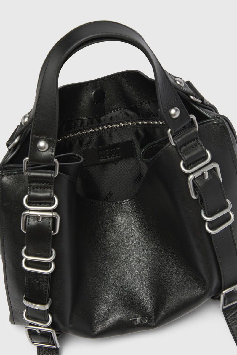 D-One-Medium top-handle bag in treated leather