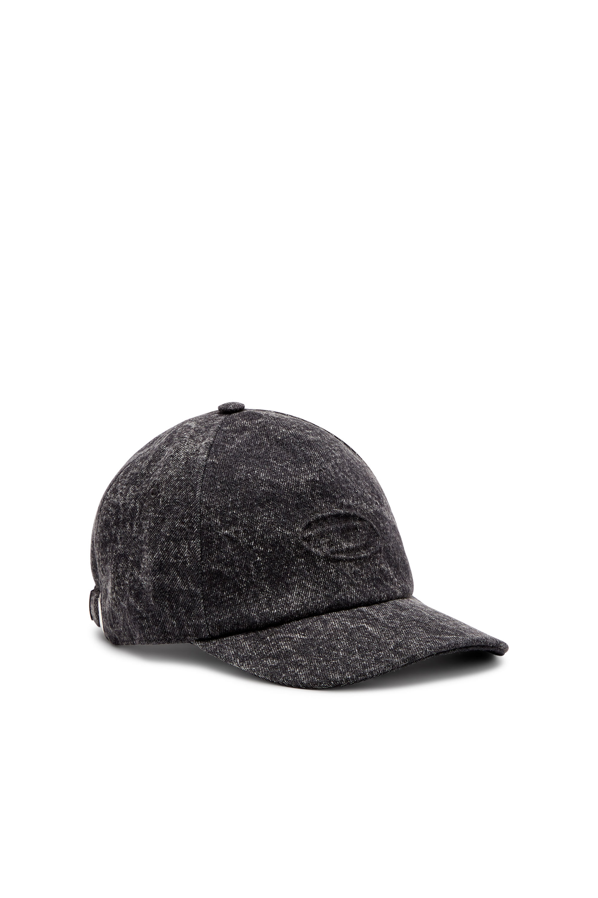 Diesel - C-SPALM, Male's Baseball cap in washed denim in Black - 1