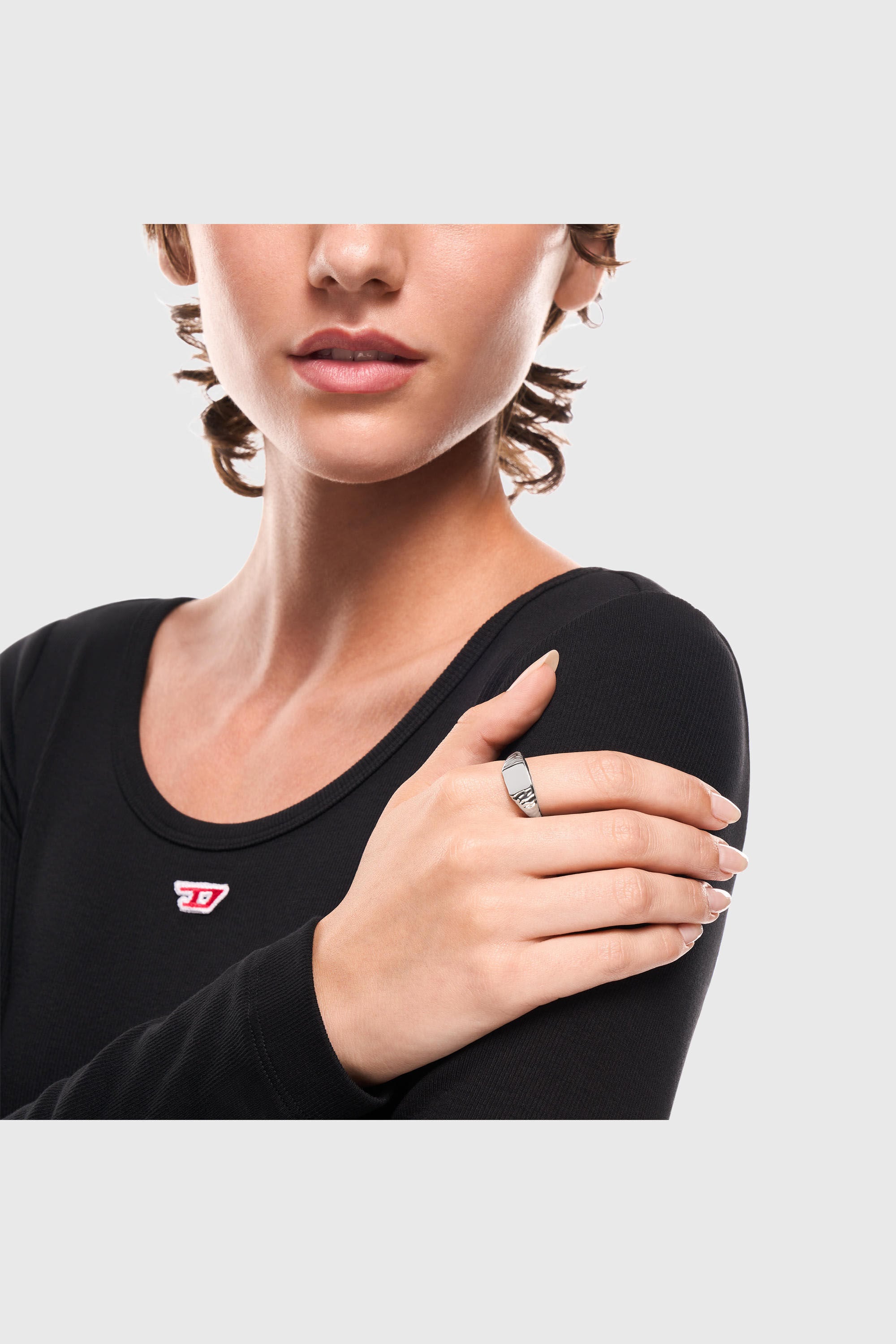 Diesel - DX1731040, Anillo sello de acero inoxidable Unisex in Plateado - 4