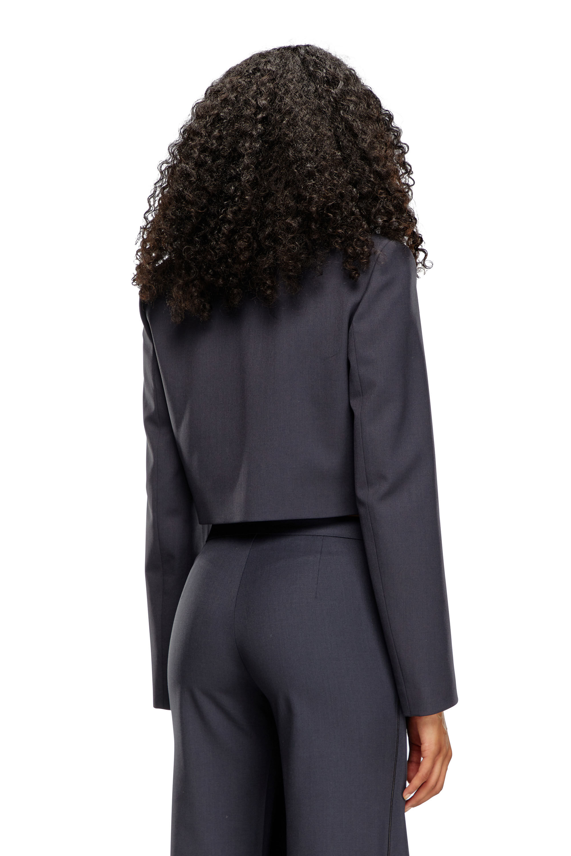 Diesel - G-MILLA-P1, Female's Cropped blazer in stretch wool blend in Dark Grey - 5