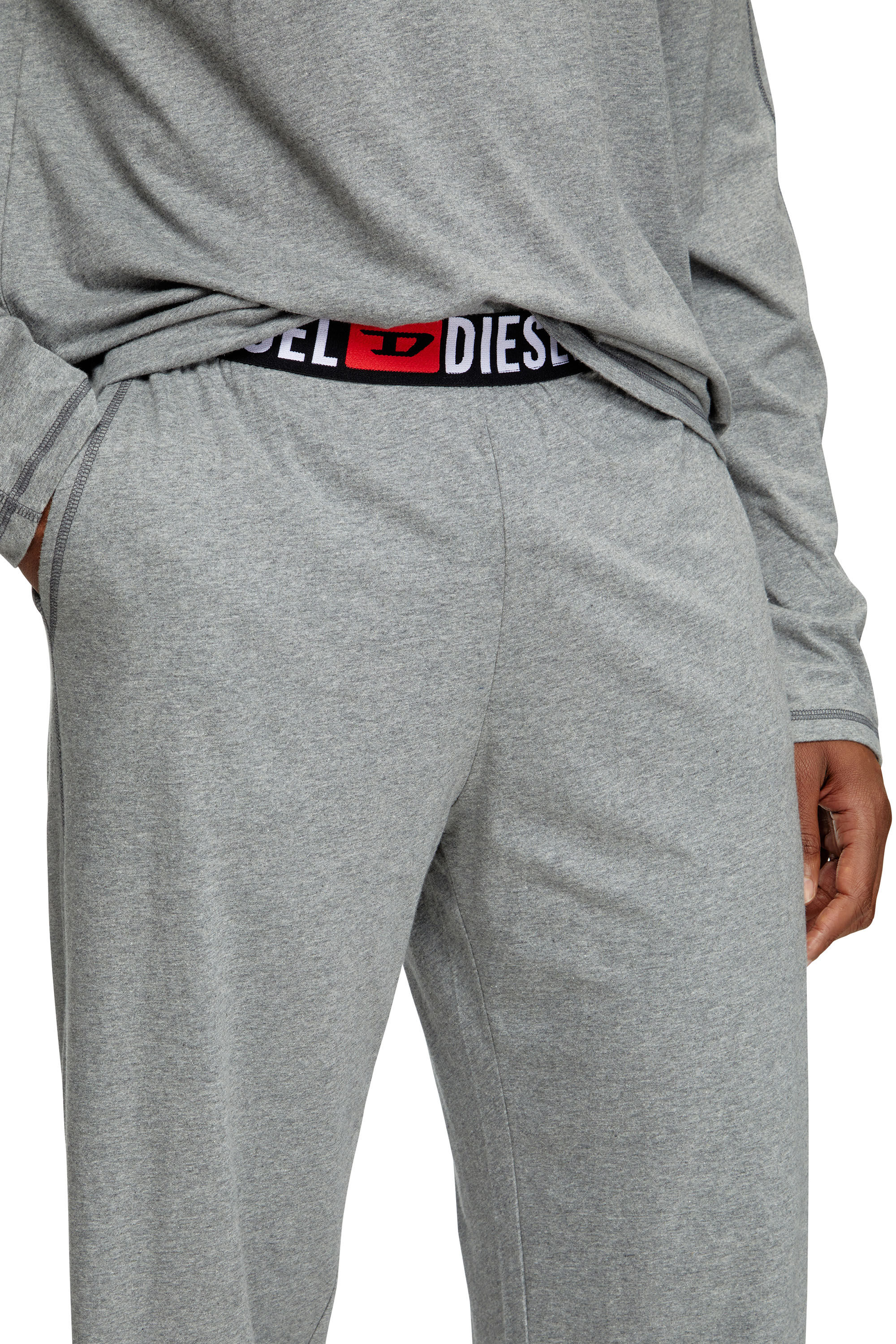 Diesel - SET-NOLAN-D-CORE, Male's Pajamas in cotton jersey in Grey - 2