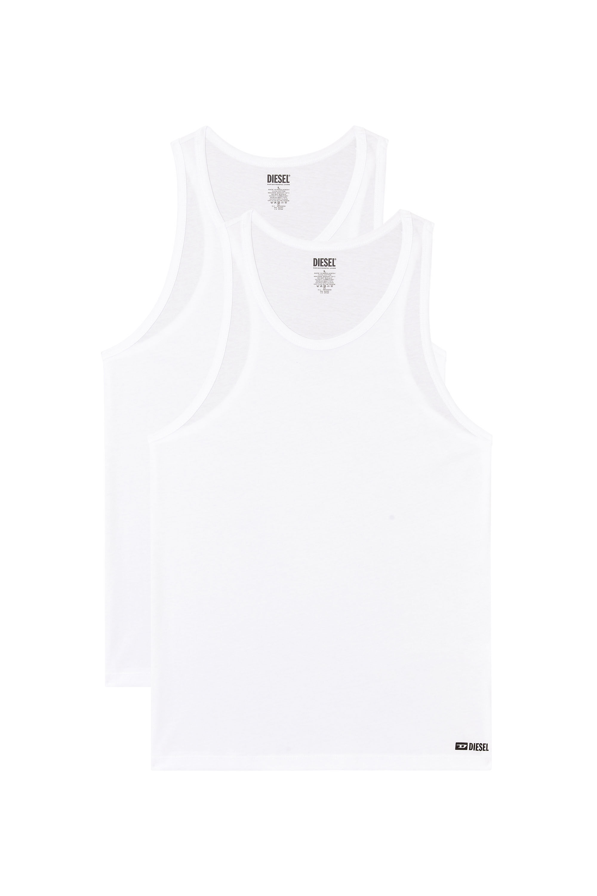 Men's Two pack cotton tank vest | White | Diesel