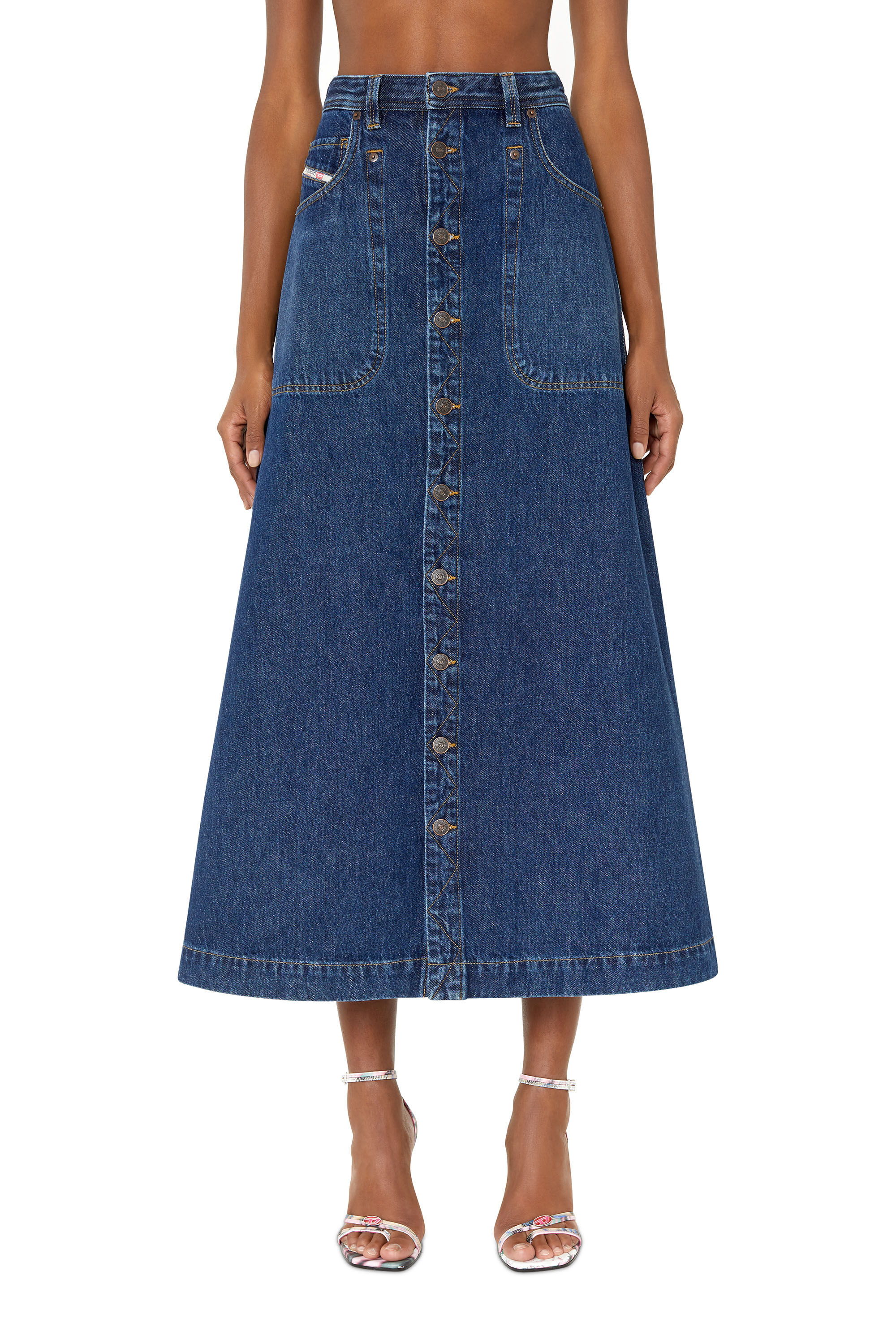 DE-ALBUS-L A-LINE LONG SKIRT, 