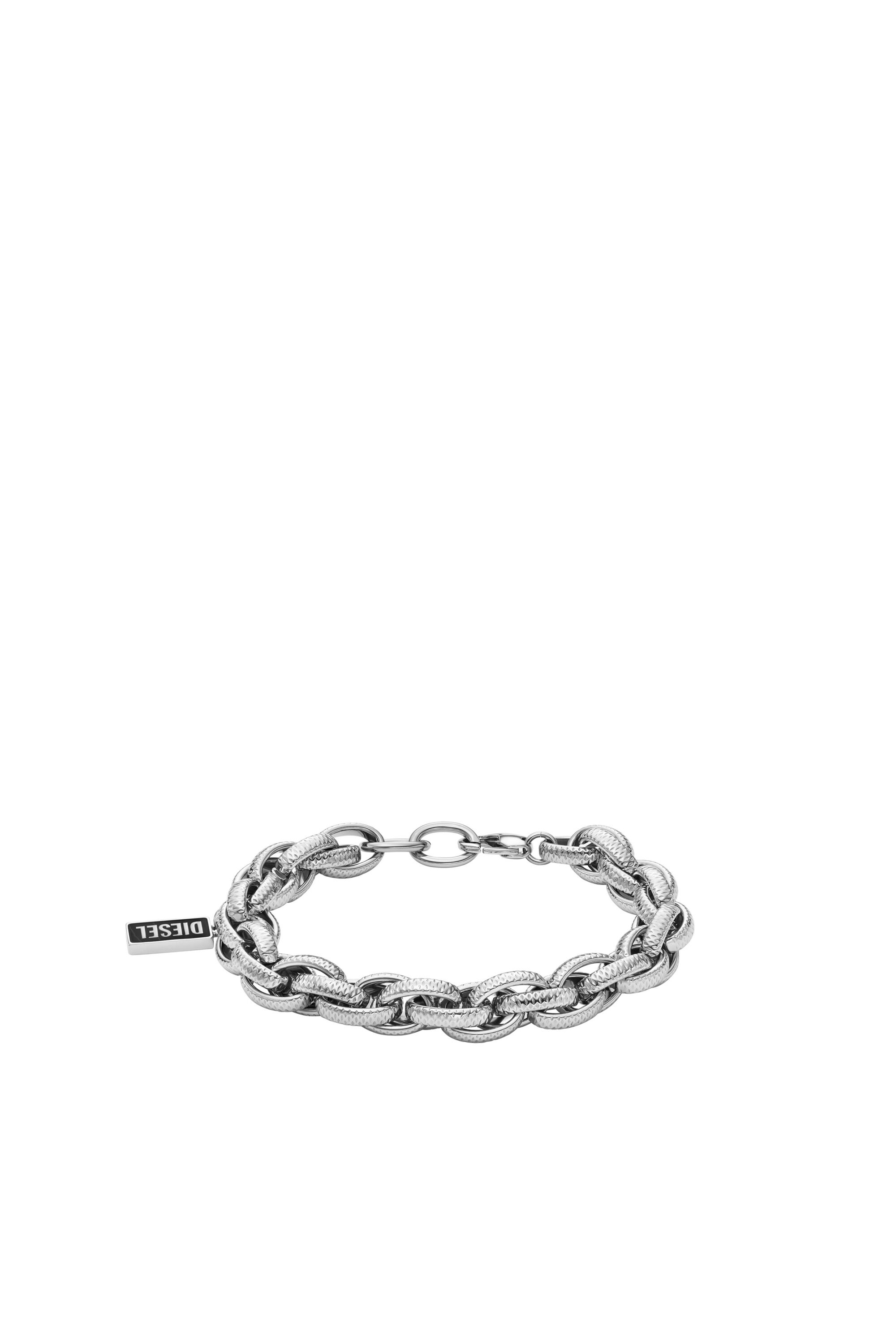 DIESEL ブレスレット DX1514 Women's Black agate chain bracelet | Silver | Diesel