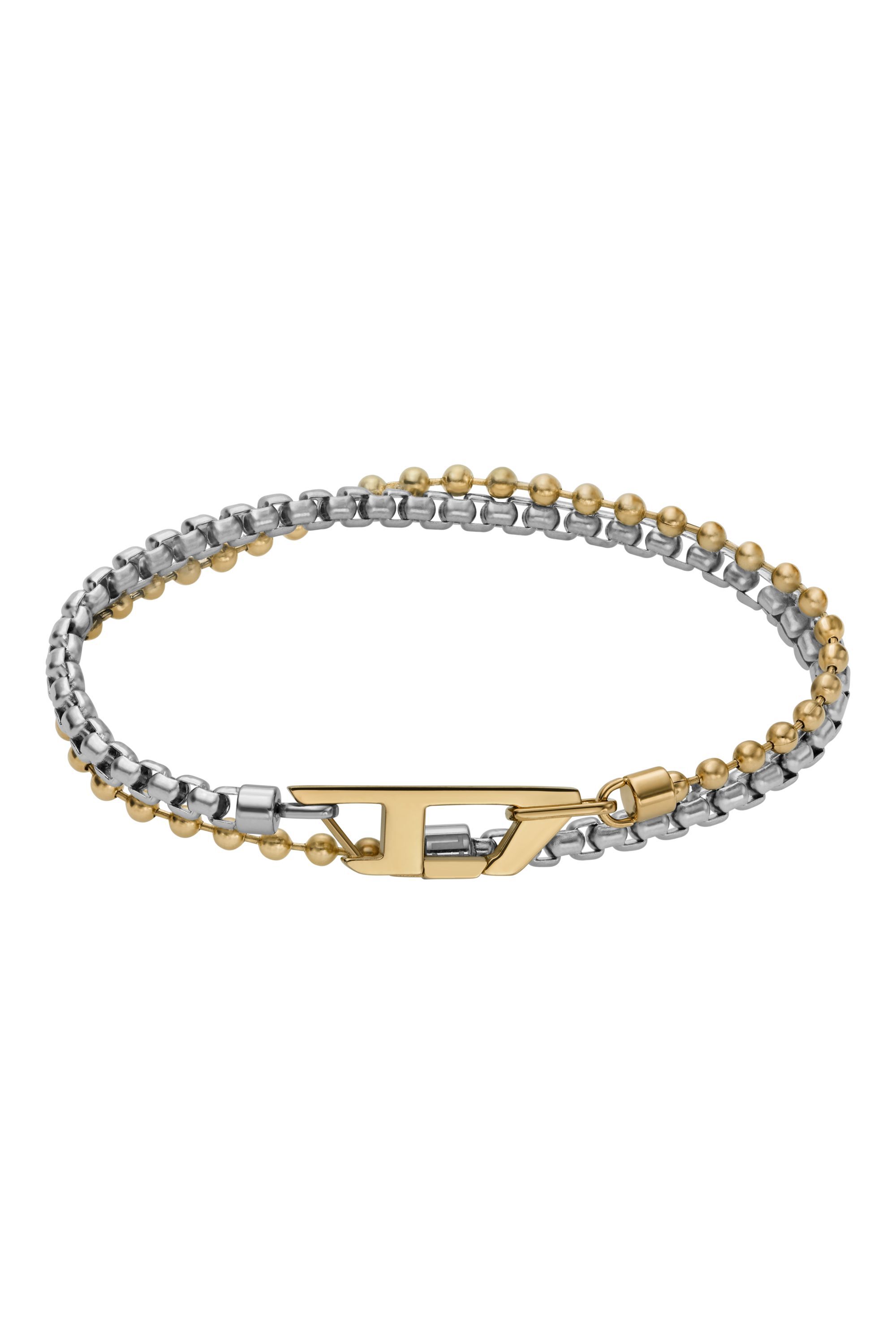 Women's Two-Tone Stainless Steel Chain Bracelet | Silver