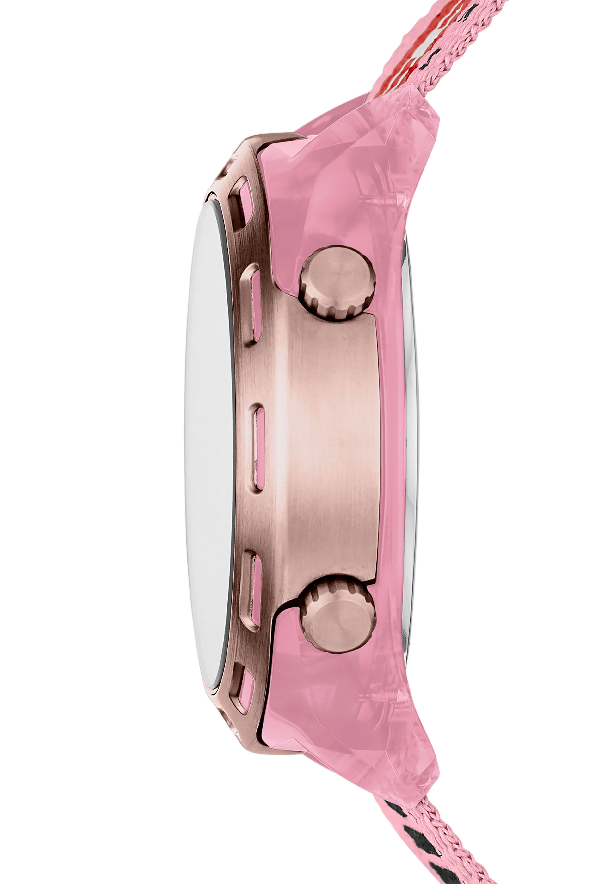 Diesel - DZ1941, Montre Crusher numérique en nylon rose Mixte in Rose - 2