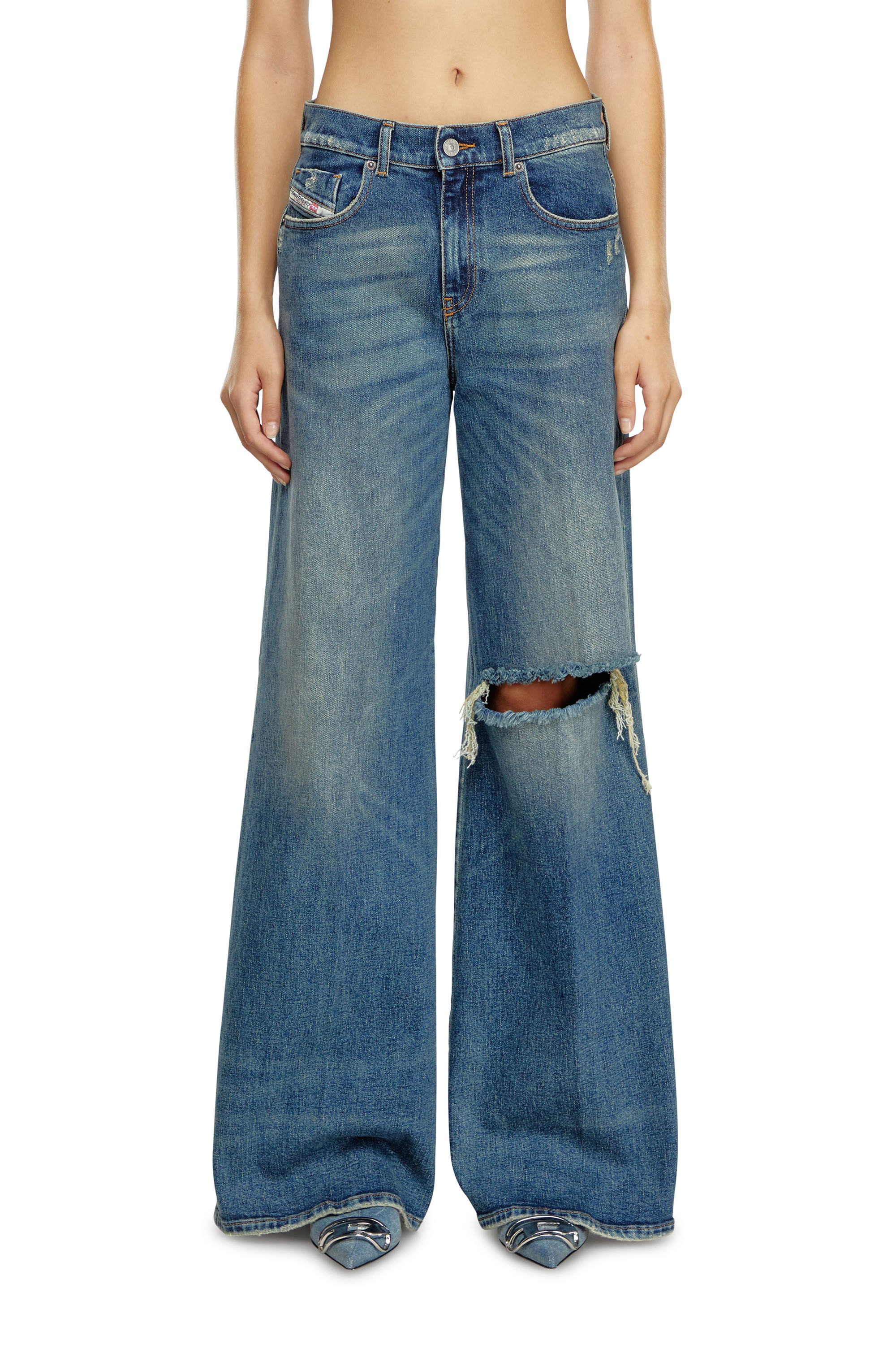 Diesel - Female's Flare Jeans 1978 D-Akemi 007M5, Medium Blue - 3