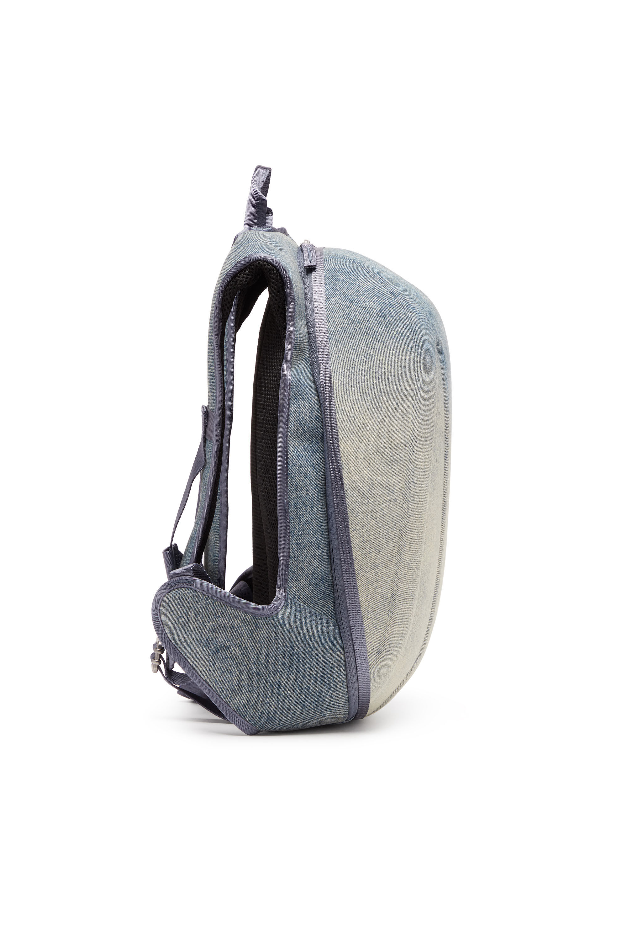 Diesel - 1DR-POD BACKPACK, Male's 1DR-Pod Backpack - Hard shell denim backpack in Blue/White - 4