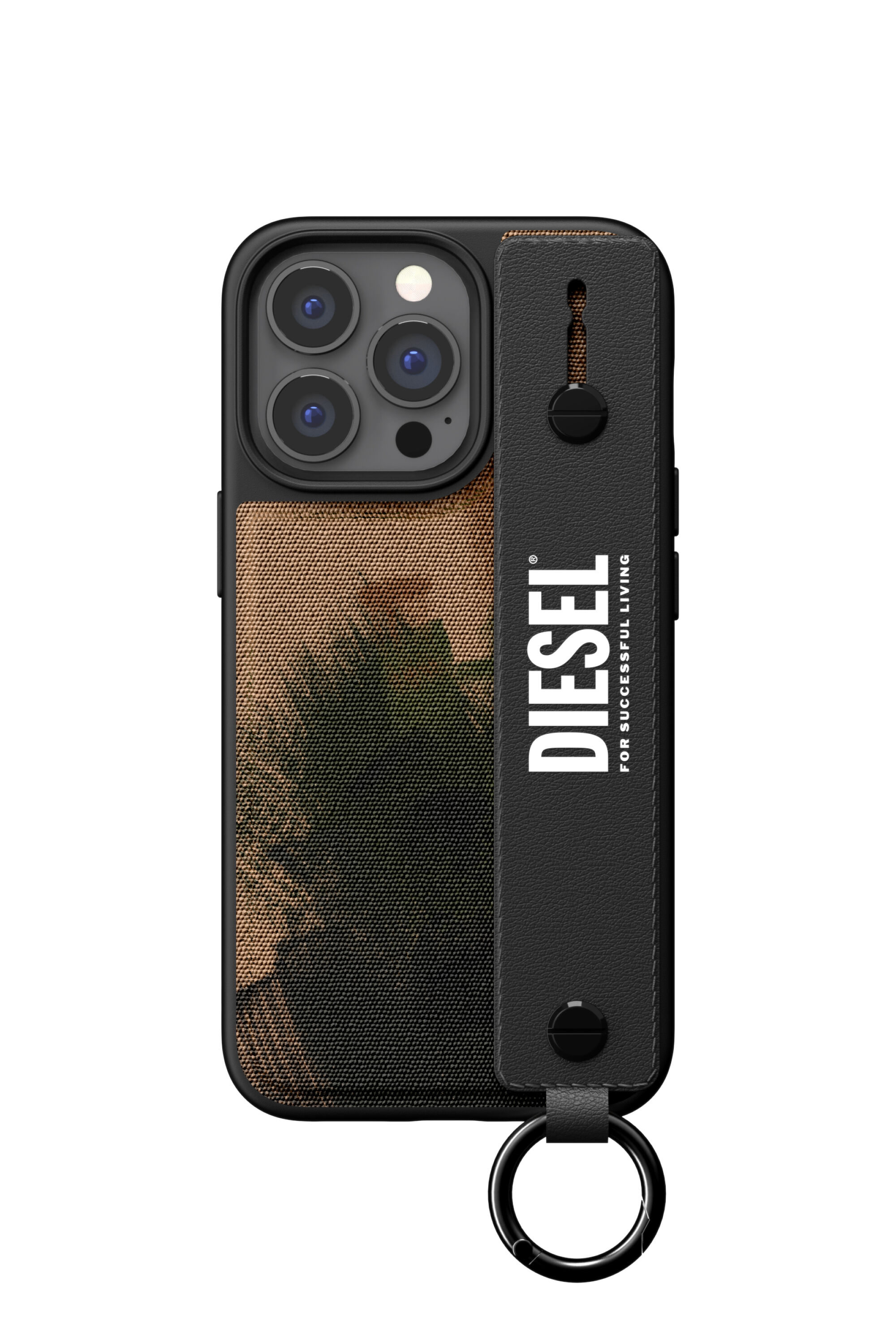 Diesel - 47180 HANDSTRAP CASE, Coque avec bande rétractable pur iPhone 13/13 Pro Mixte in Vert - 2